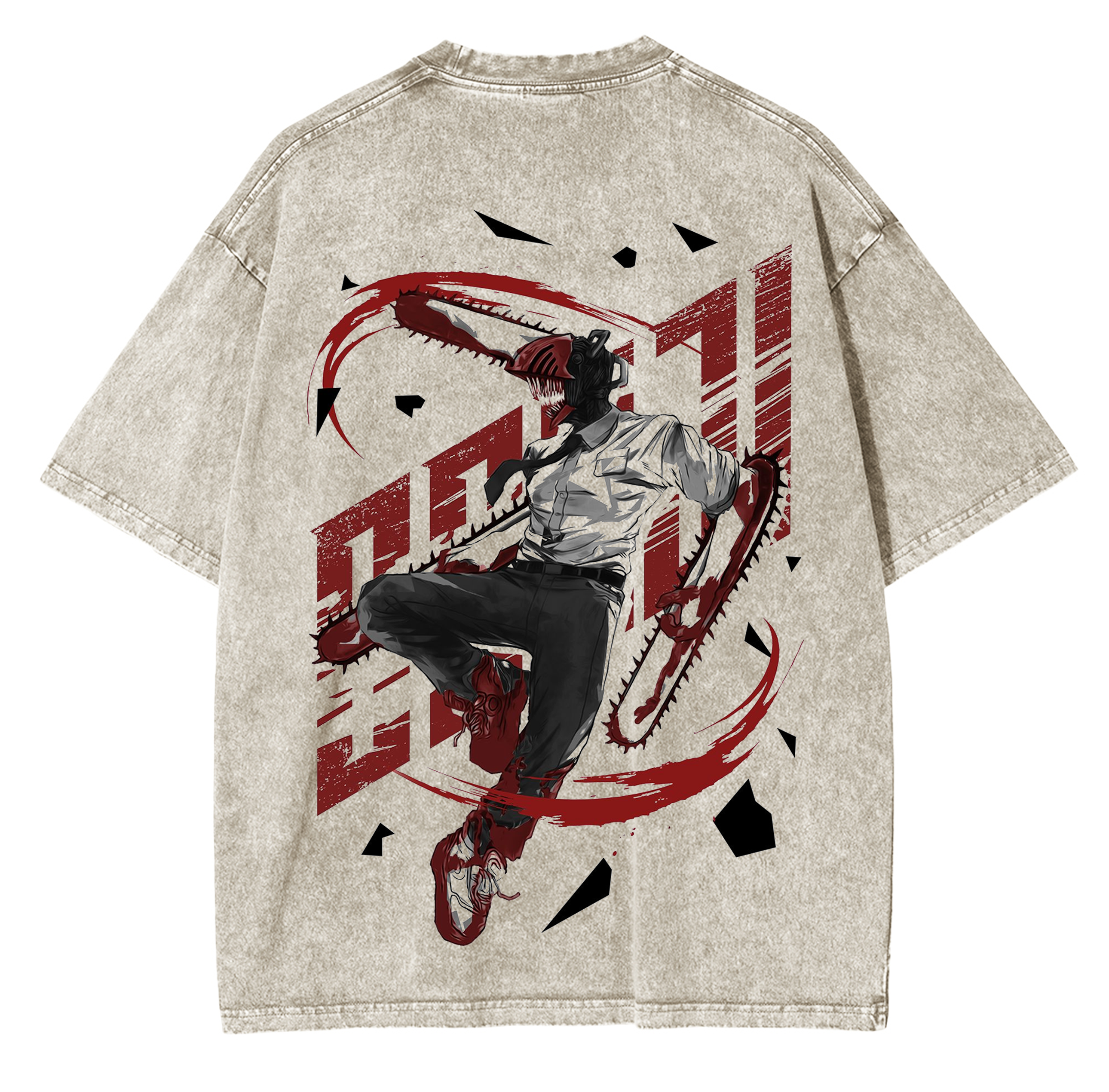 Chainsaw Man Anime Unsiex Washed T-Shirt
