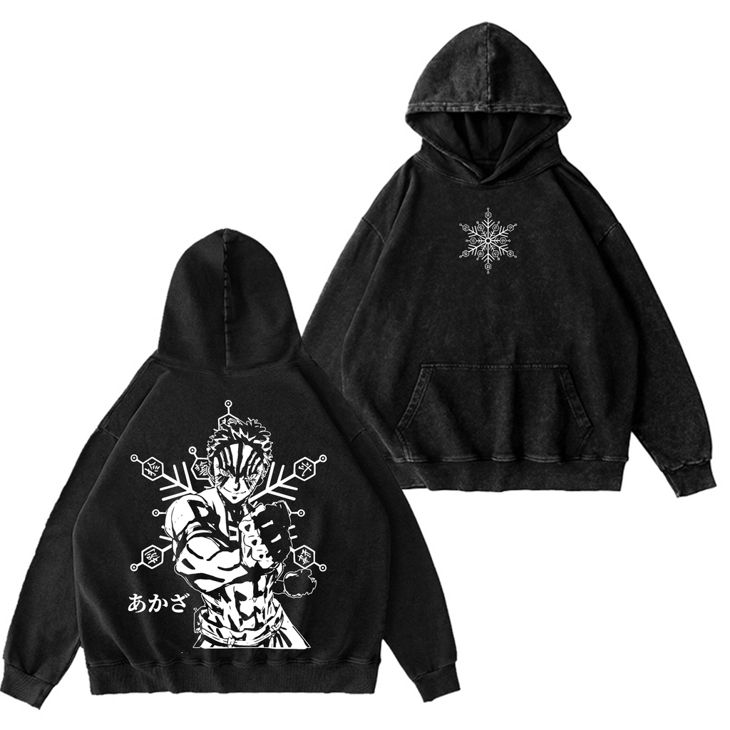 Akaza,Demon Slayer Anime Washed T-shirt/Crewneck/Hoodie