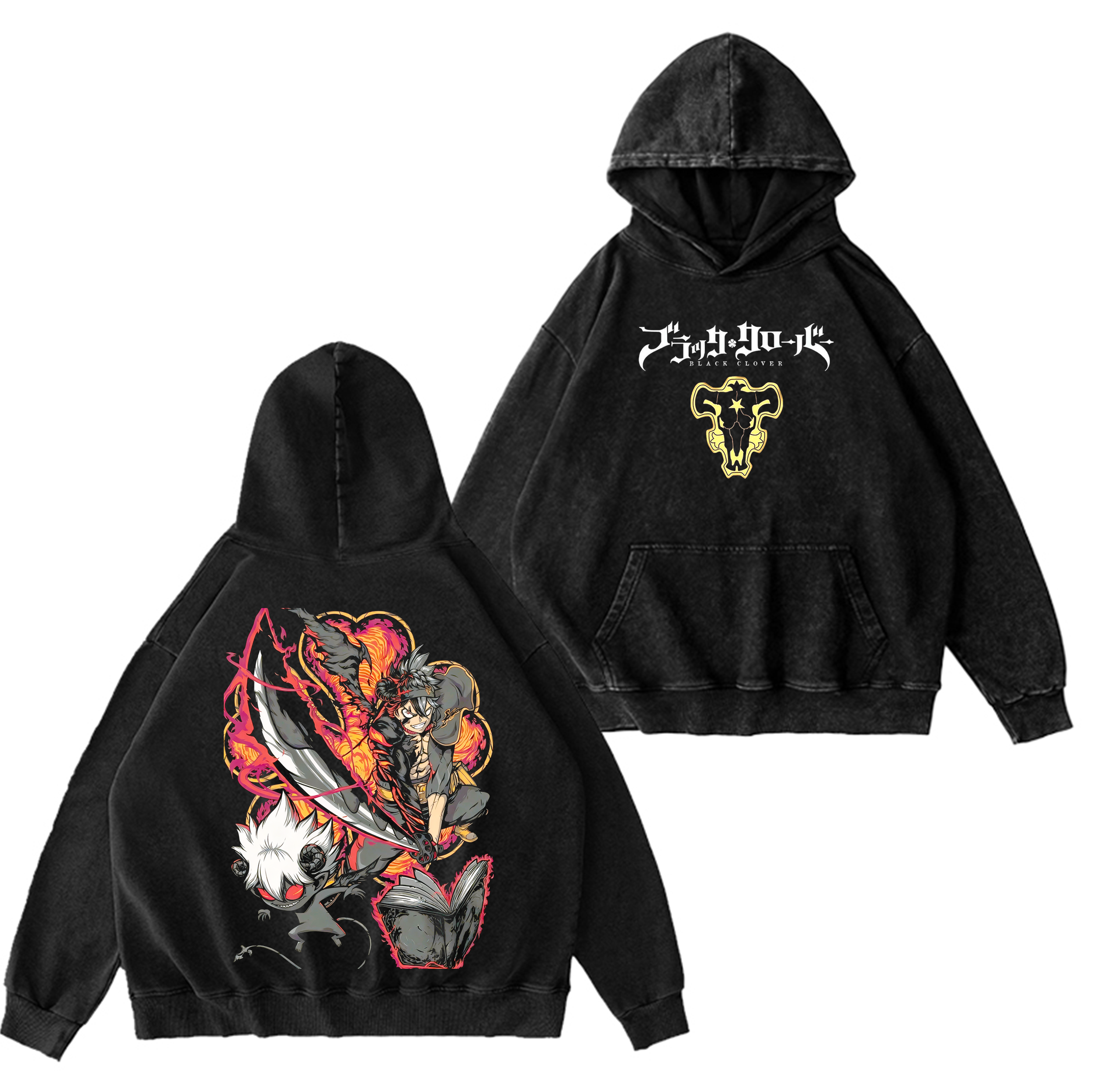 Black Clover Anime Washed T-shirt/Crewneck/Hoodie