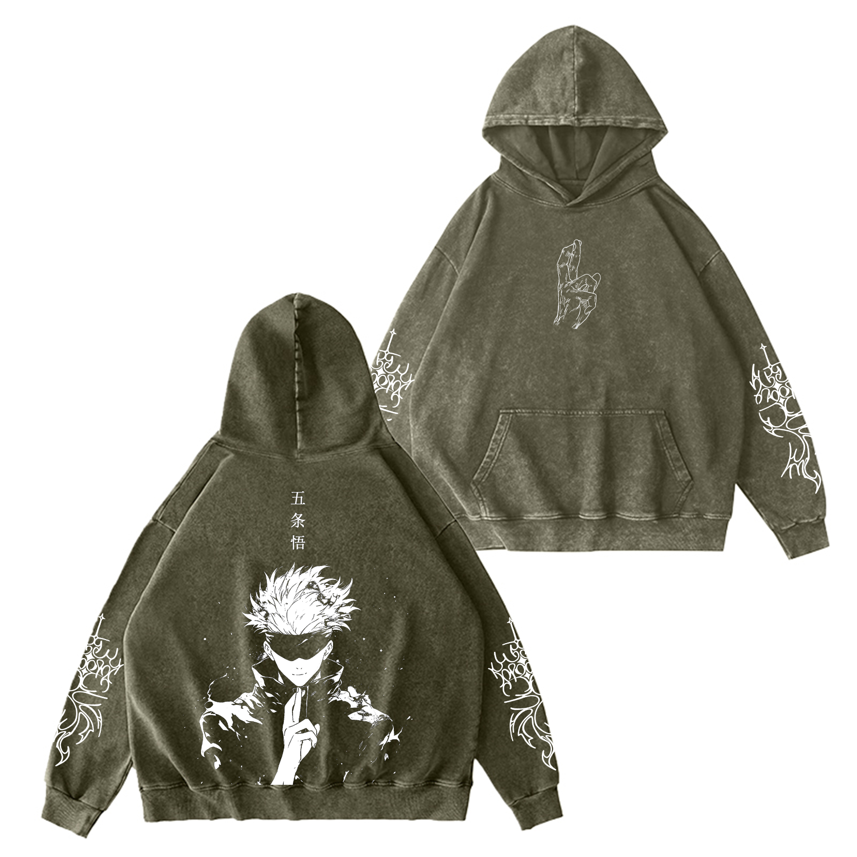 Satoru Gojo,Jujutsu Kaisen Anime Washed T-shirt/Crewneck/Hoodie
