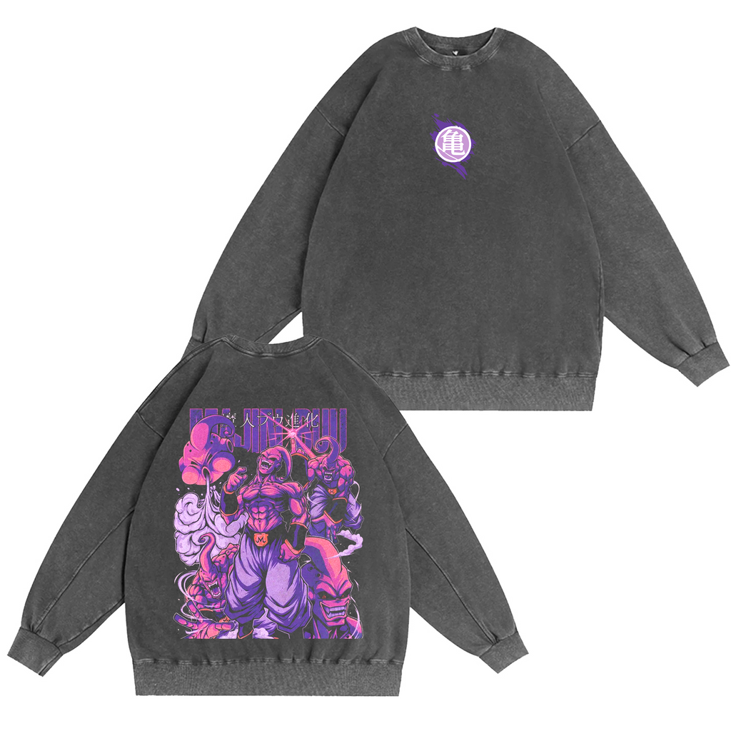 Majin Buu Dragon Ball Vintage Washed T-shirt/Crewneck/Hoodie