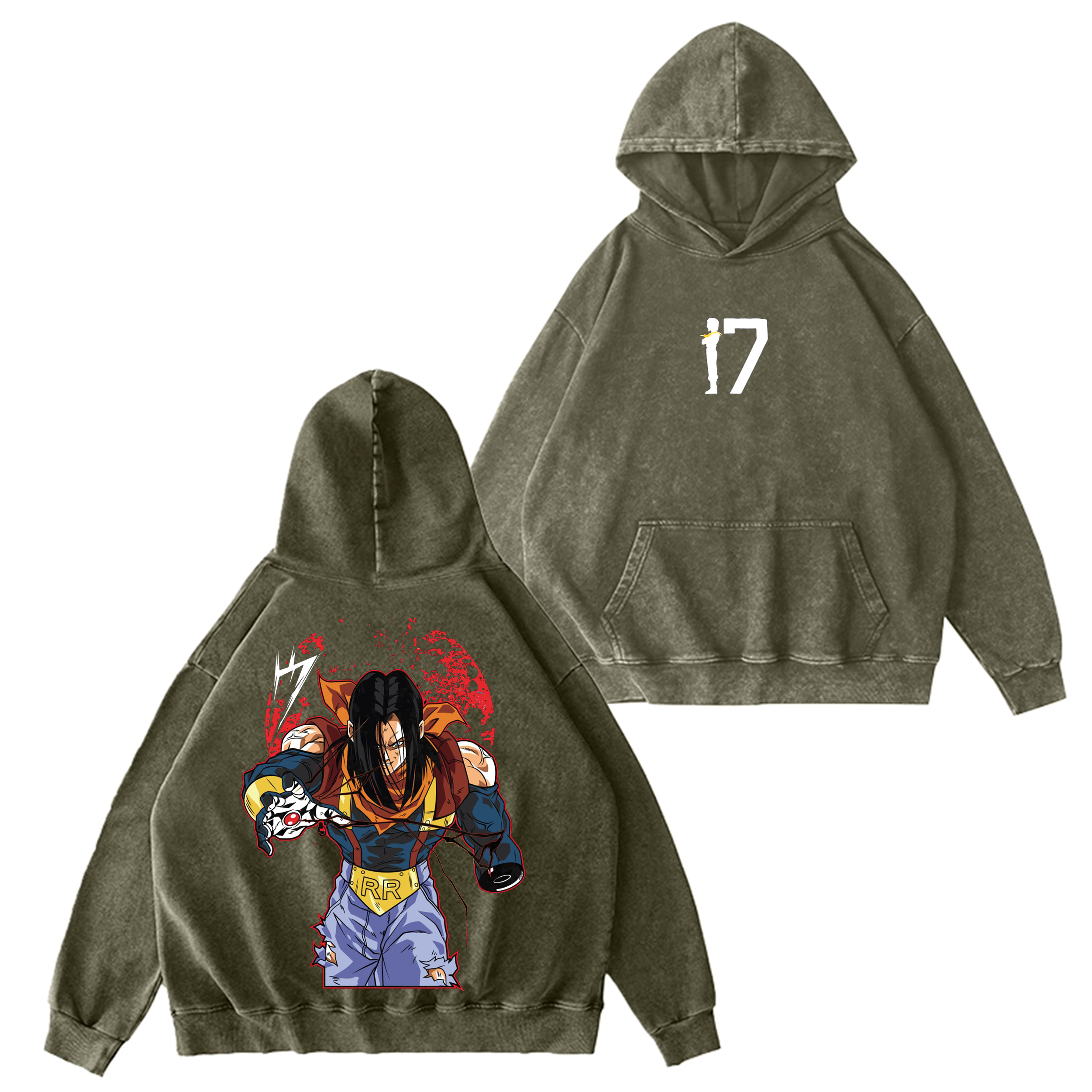 Number17,Dragon Ball Z Vintage Washed T-shirt/Crewneck/Hoodie