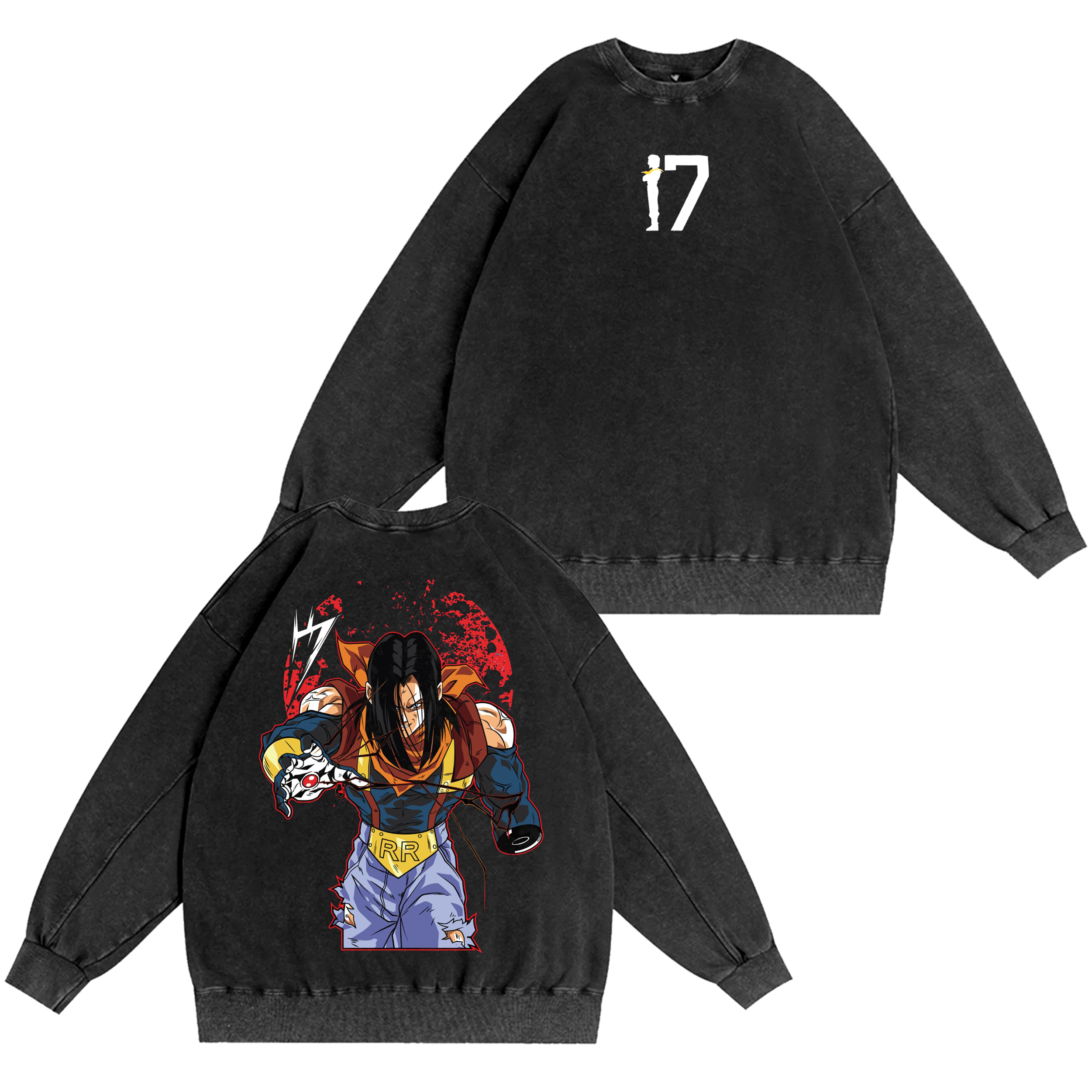 Number17,Dragon Ball Z Vintage Washed T-shirt/Crewneck/Hoodie