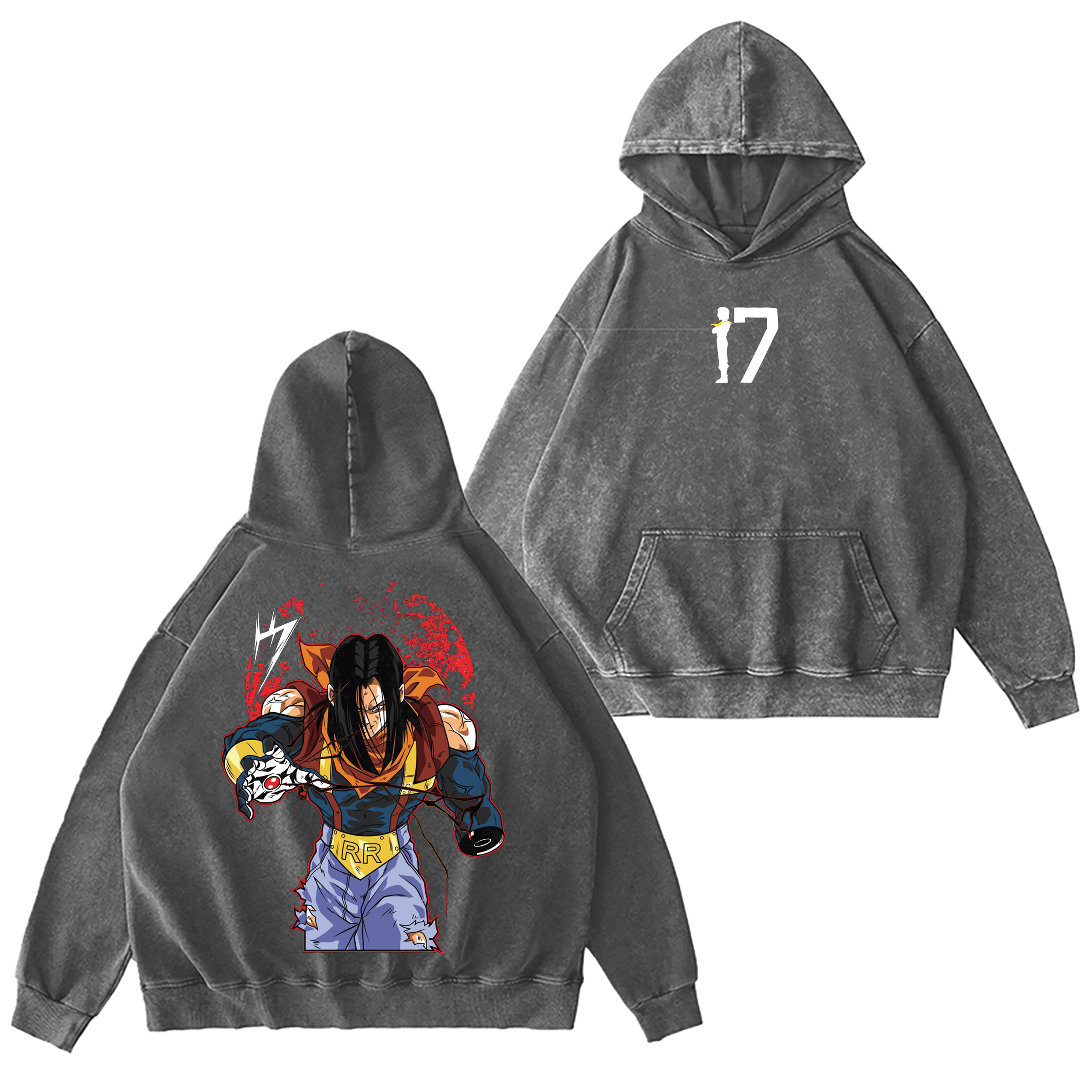 Number17,Dragon Ball Z Vintage Washed T-shirt/Crewneck/Hoodie