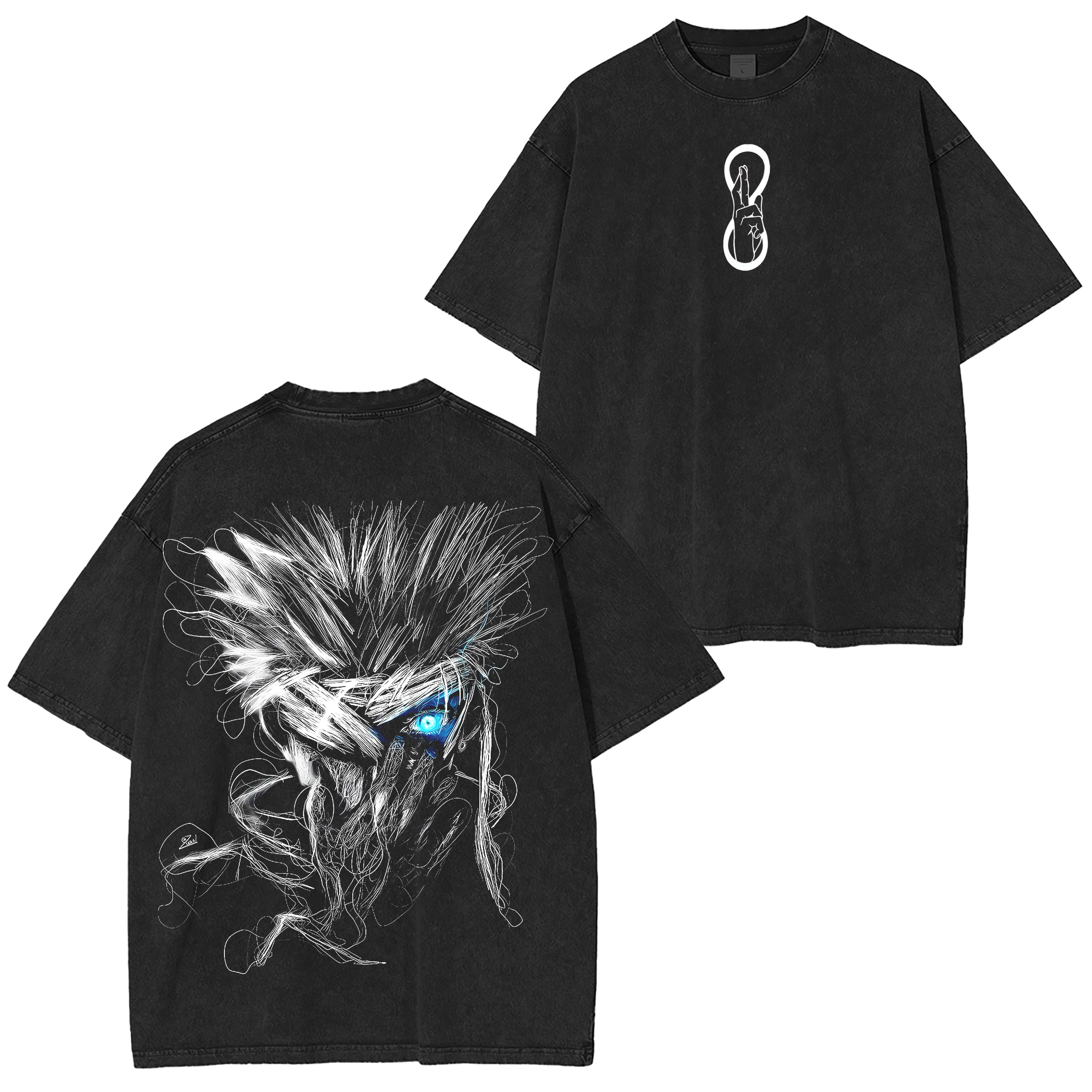Gojo Satoru The Honored One Red Sensei Jujutsu Kaisen Washed T-shirt/Crewneck/Hoodie