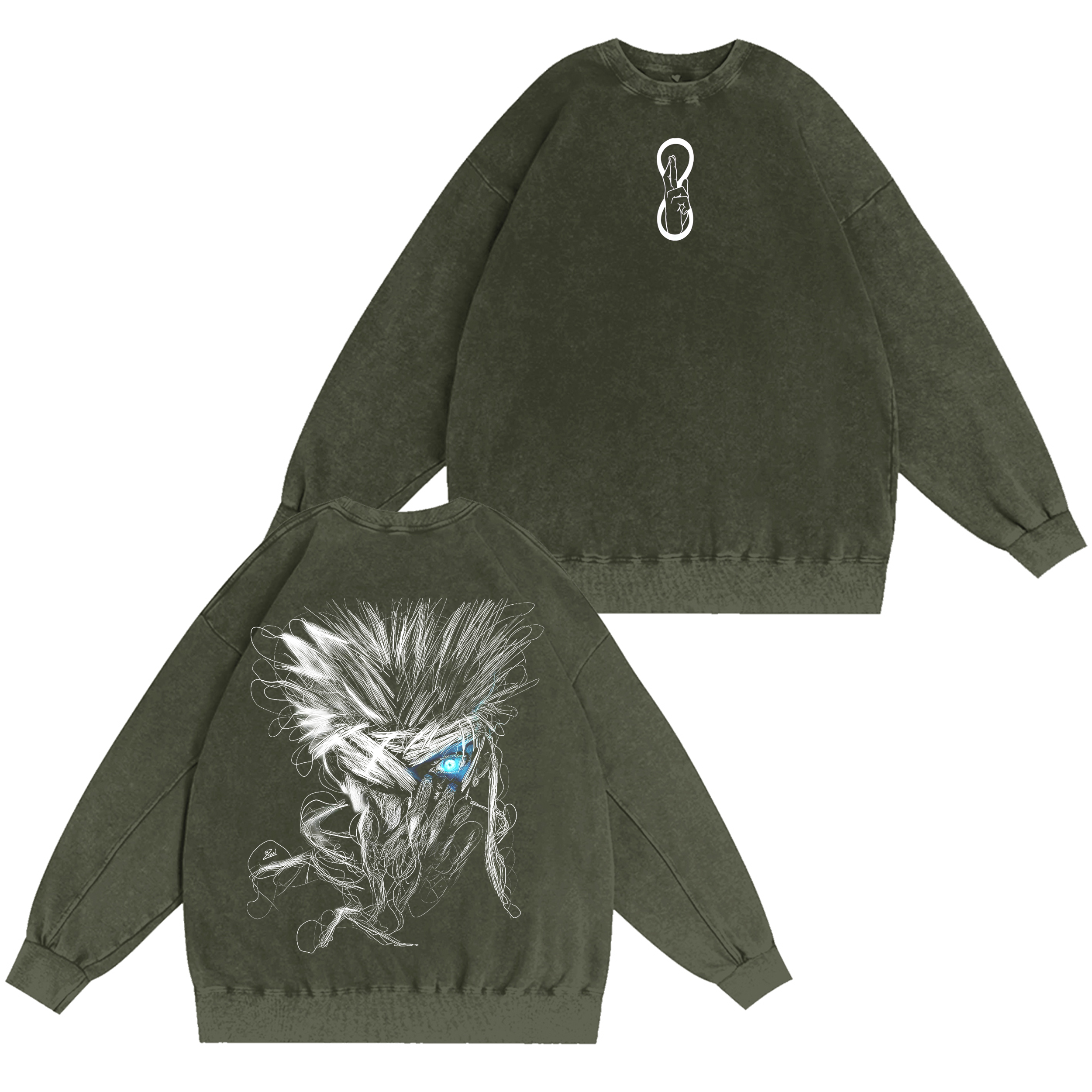 Gojo Satoru The Honored One Red Sensei Jujutsu Kaisen Washed T-shirt/Crewneck/Hoodie