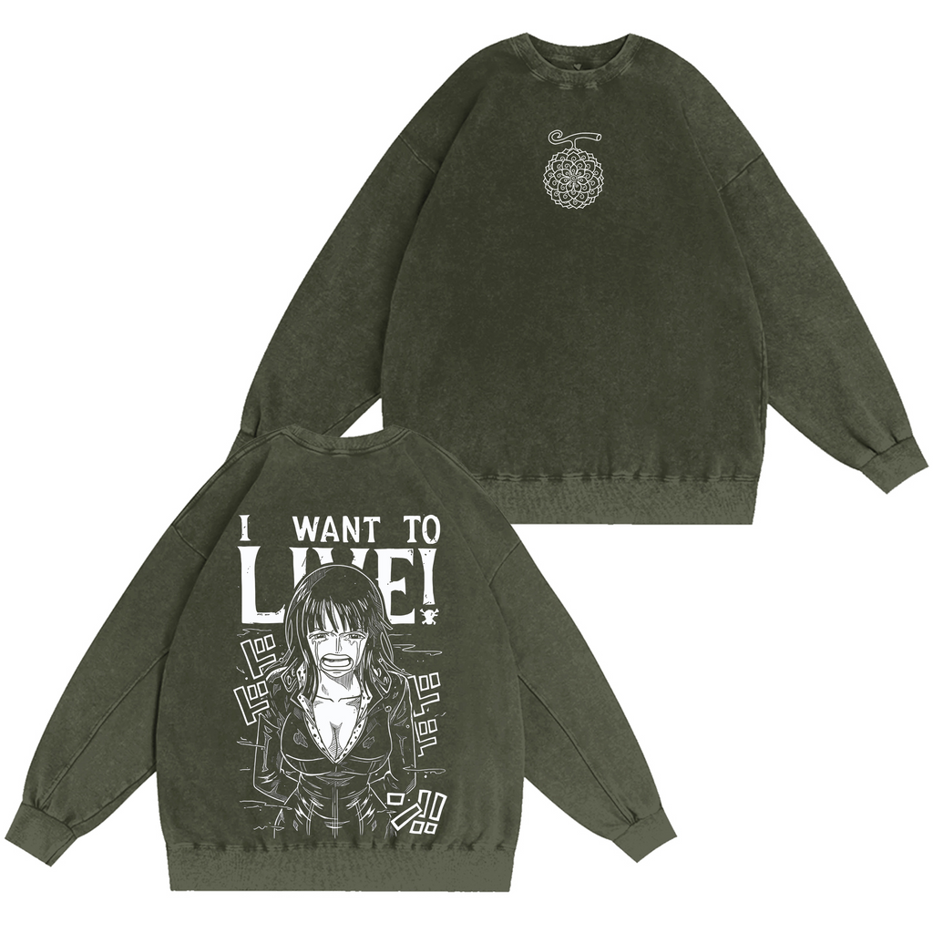 One Piece Nico Robin  Washed T-shirt/Crewneck/Hoodie