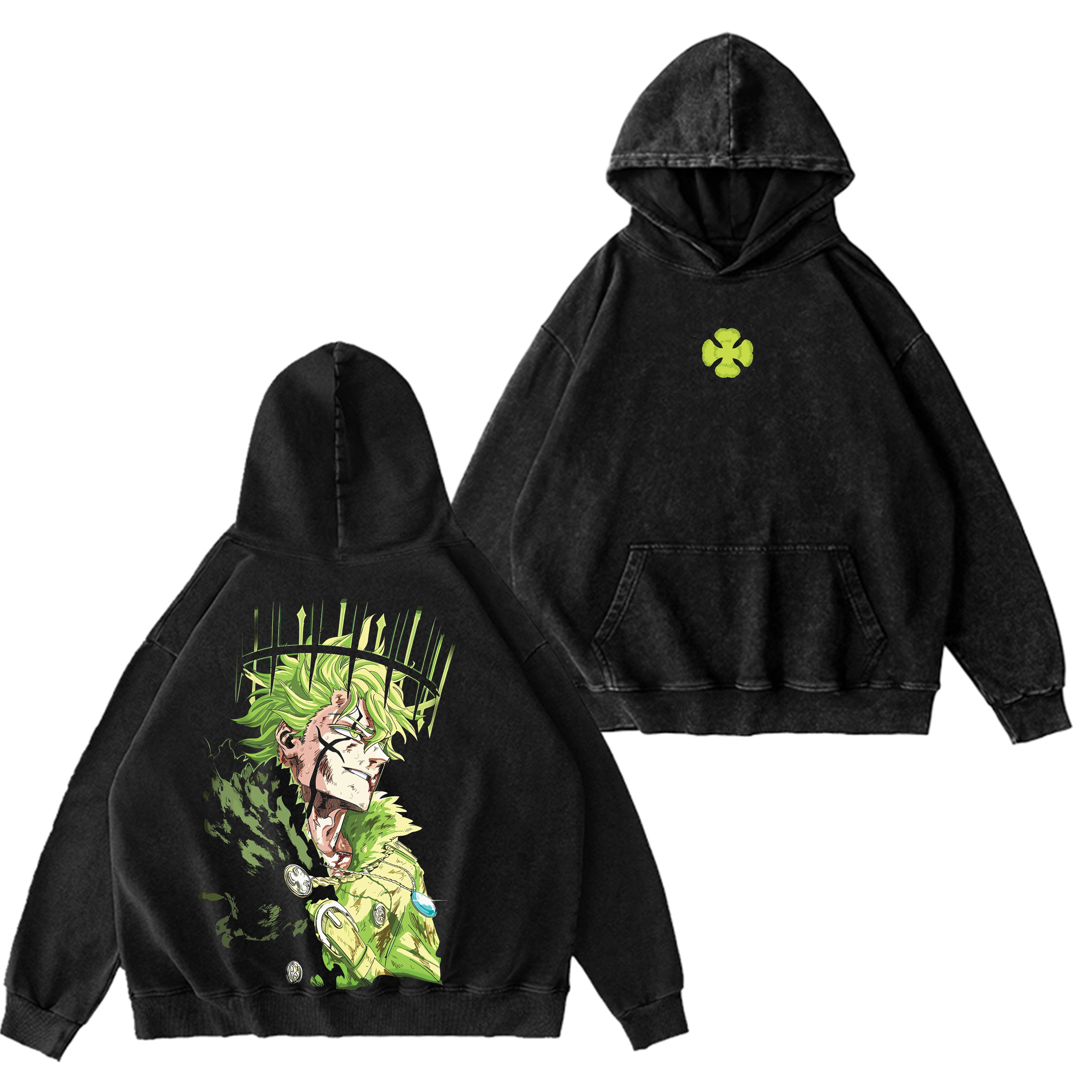 Yuno: Spirit of the Wind,Black Clover Washed T-shirt/Crewneck/Hoodie