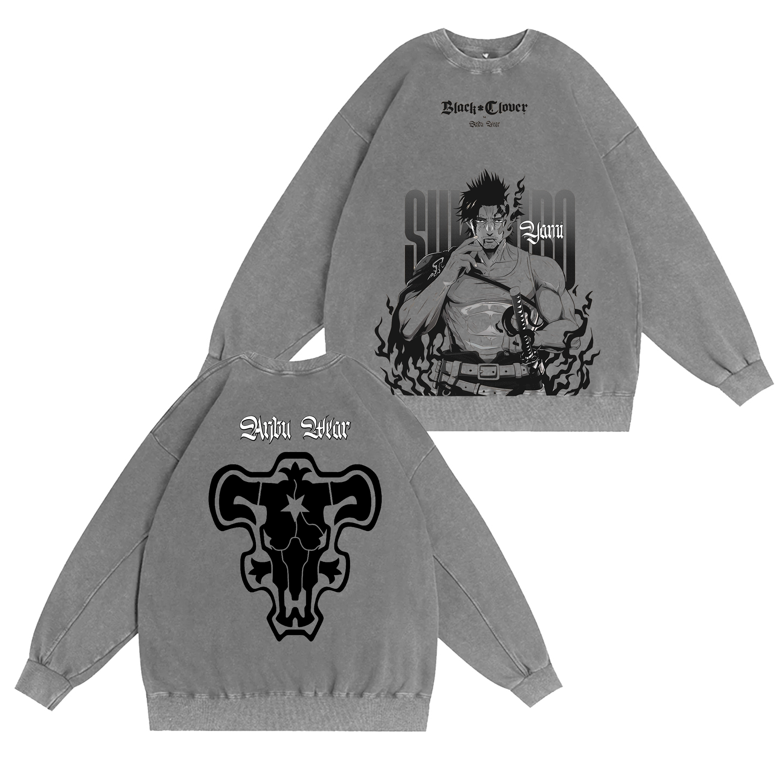 Yami Sukehiro,Black Clover Anime Washed T-shirt/Crewneck/Hoodie