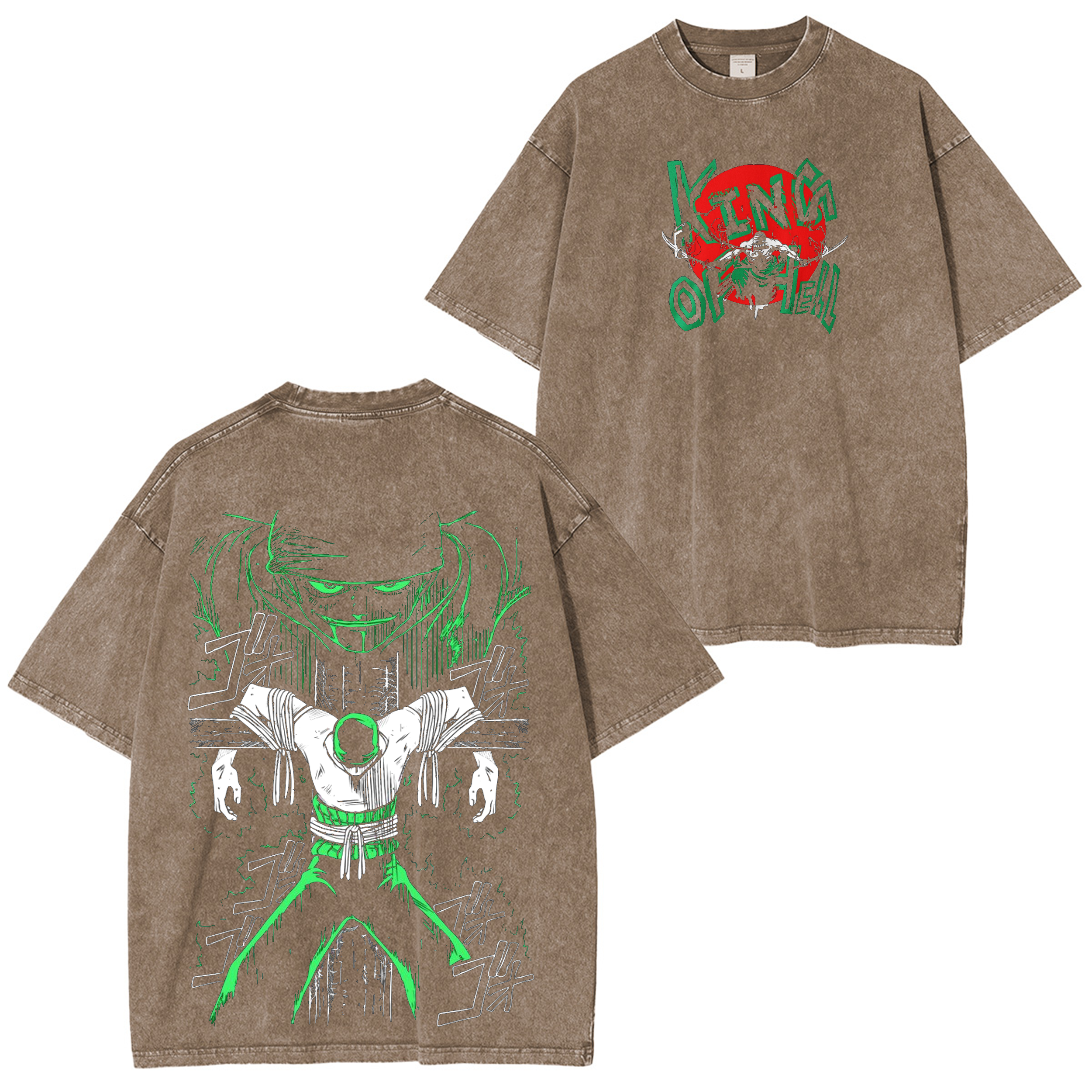 Zoro Roronoa One Piece Luffy Anime Washed T-shirt/Crewneck/Hoodie