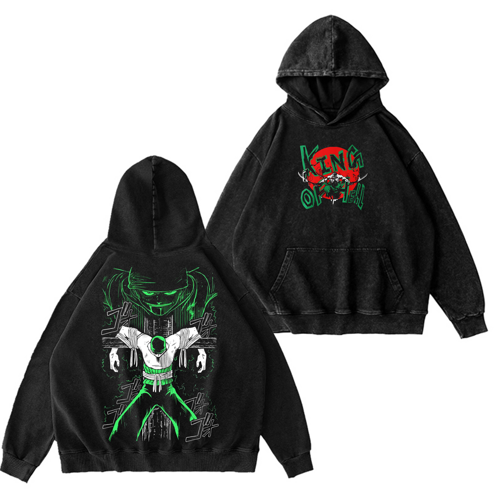 Zoro Roronoa One Piece Luffy Anime Washed T-shirt/Crewneck/Hoodie
