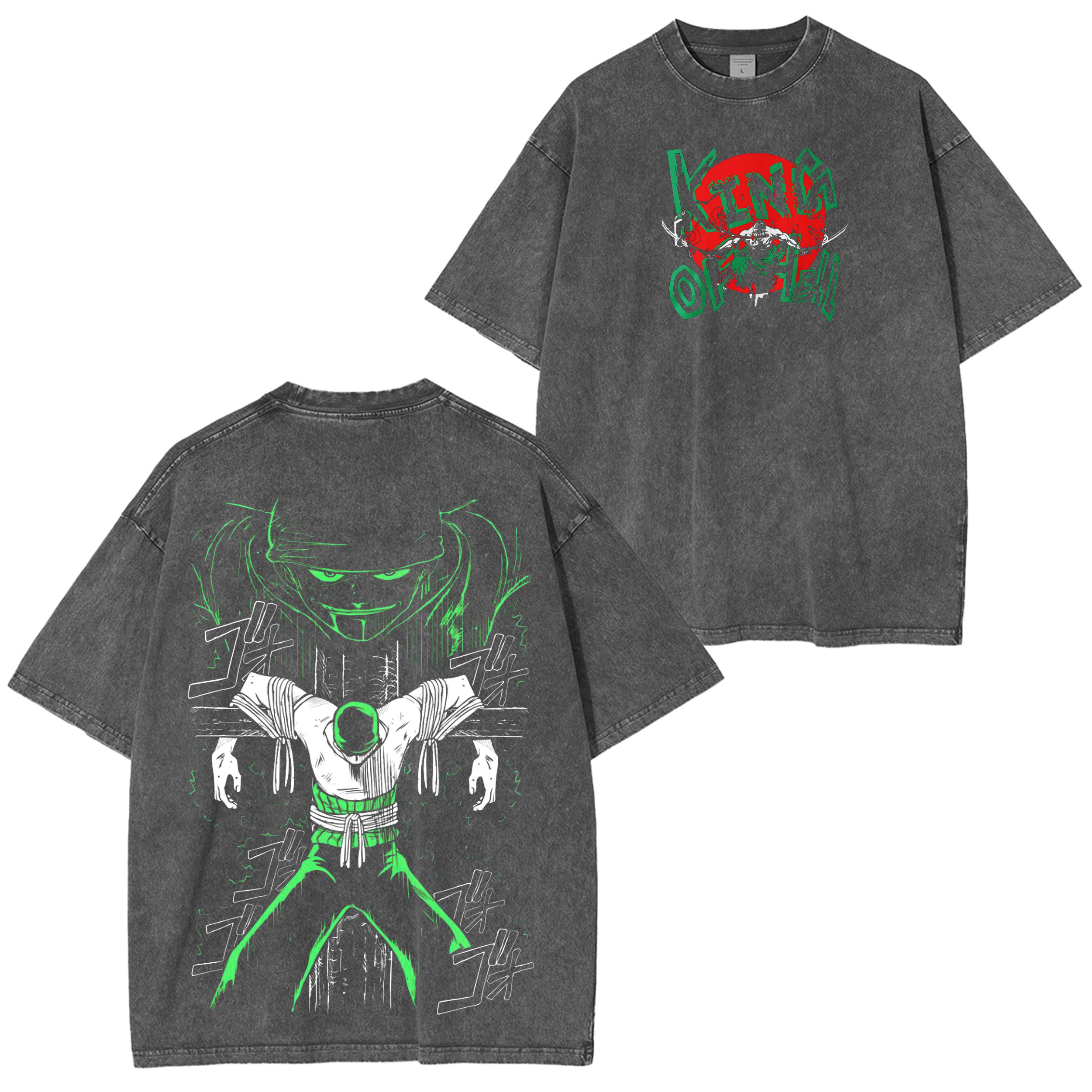Zoro Roronoa One Piece Luffy Anime Washed T-shirt/Crewneck/Hoodie
