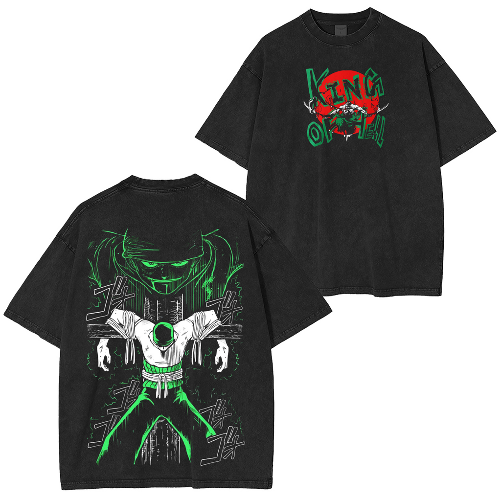 Zoro Roronoa One Piece Luffy Anime Washed T-shirt/Crewneck/Hoodie