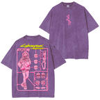 Cyberpunk Edgerunners Anime Unisex Washed T-Shirt