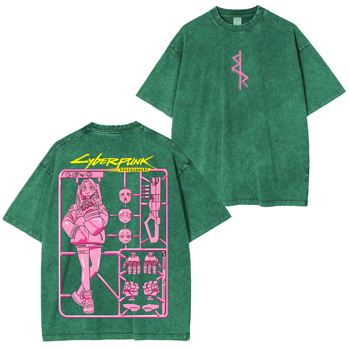 Cyberpunk Edgerunners Anime Unisex Washed T-Shirt