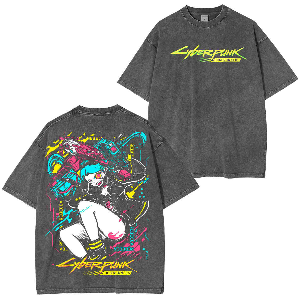 Rebecca Cyberpunk 2077 ,Cyberpunk Edgerunners Anime Unisex Washed T-Shirt