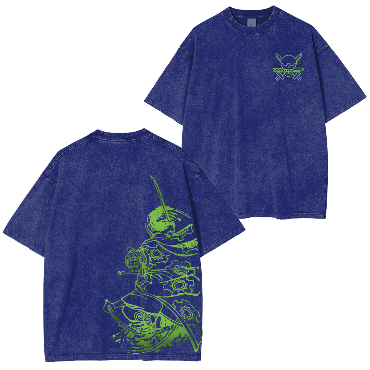 Ronoa Zoro One Piece Anime Unisex Washed T-Shirt
