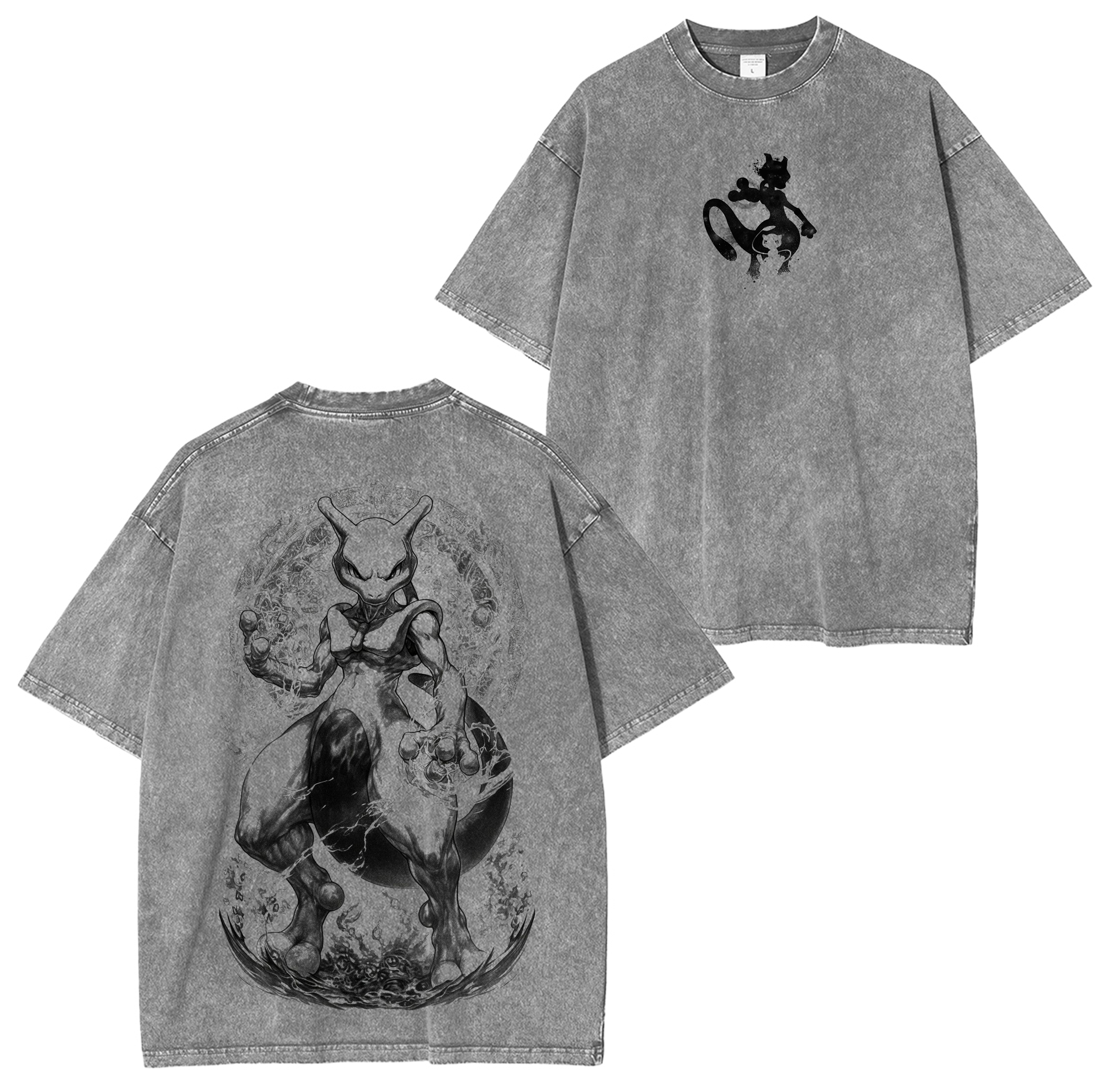 Mewtwo Psychic X PKM Legend Vintage Washed T-shirt/Crewneck/Hoodie