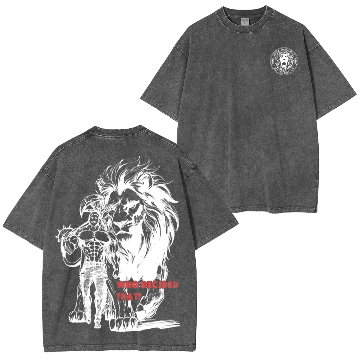 Who Decided That? Escanor Anime Washed T-shirt/Crewneck/Hoodie