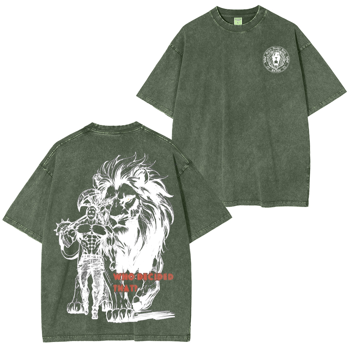Who Decided That? Escanor Anime Washed T-shirt/Crewneck/Hoodie