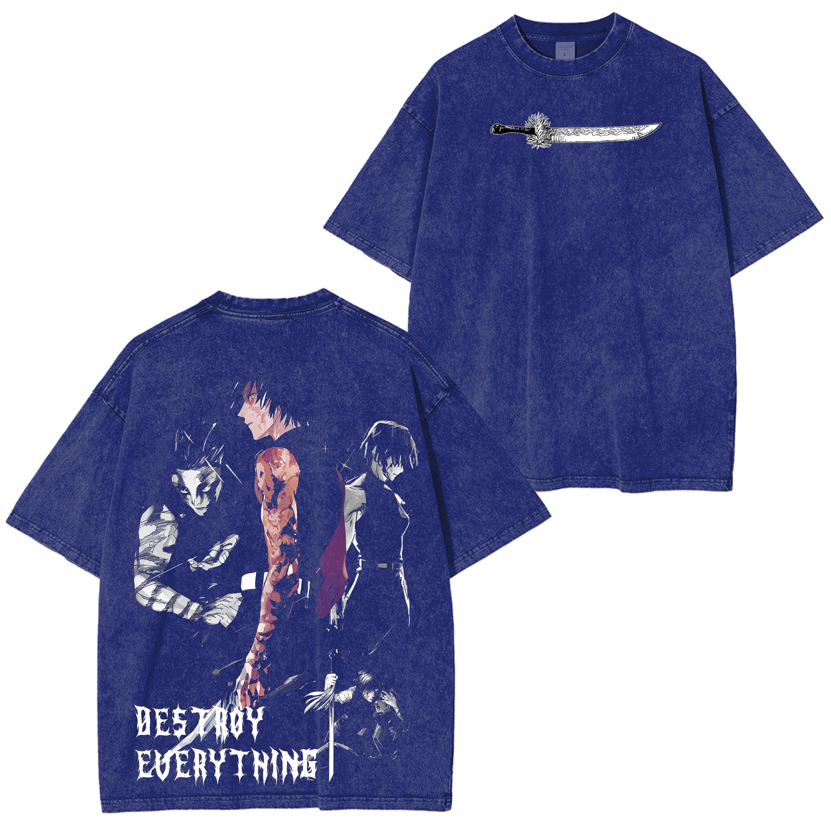 "Maki Zenzin ""Destroy Everything"" Jujutsu Kaisen Anime Washed T-shirt/Crewneck/Hoodie"