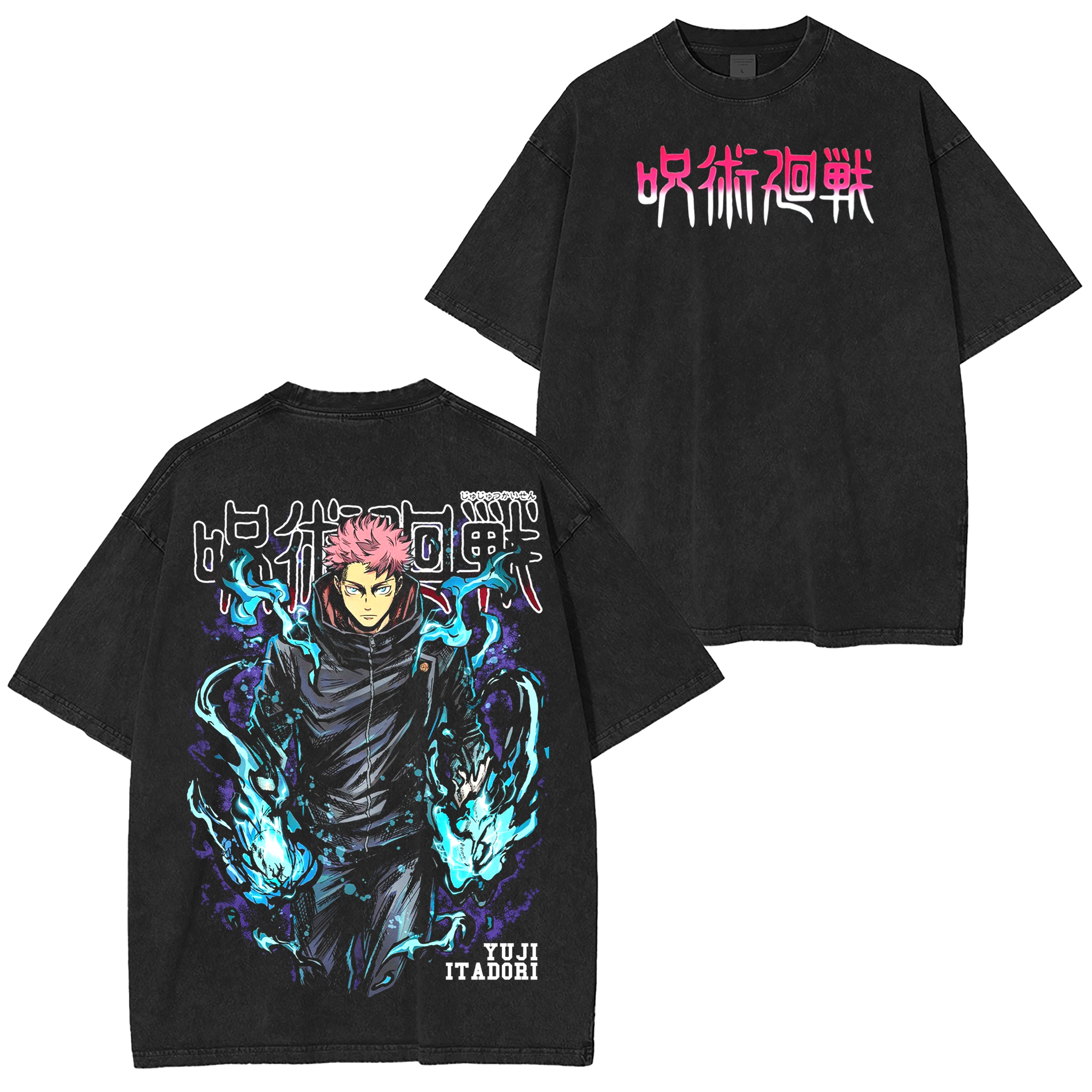 Yuji Itadori,Jujutsu Kaisen Anime Washed T-shirt/Crewneck/Hoodie
