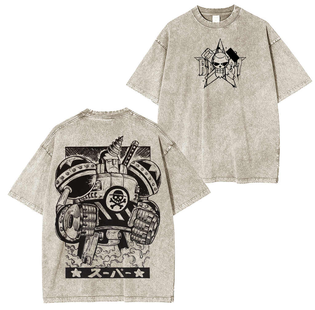 Franky,One Piece Anime Washed T-shirt/Crewneck/Hoodie