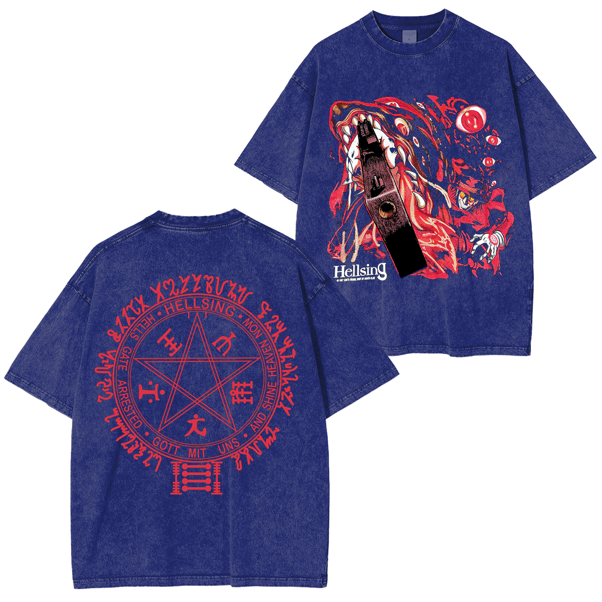 Hellsing Anime Unisex Washed T-Shirt