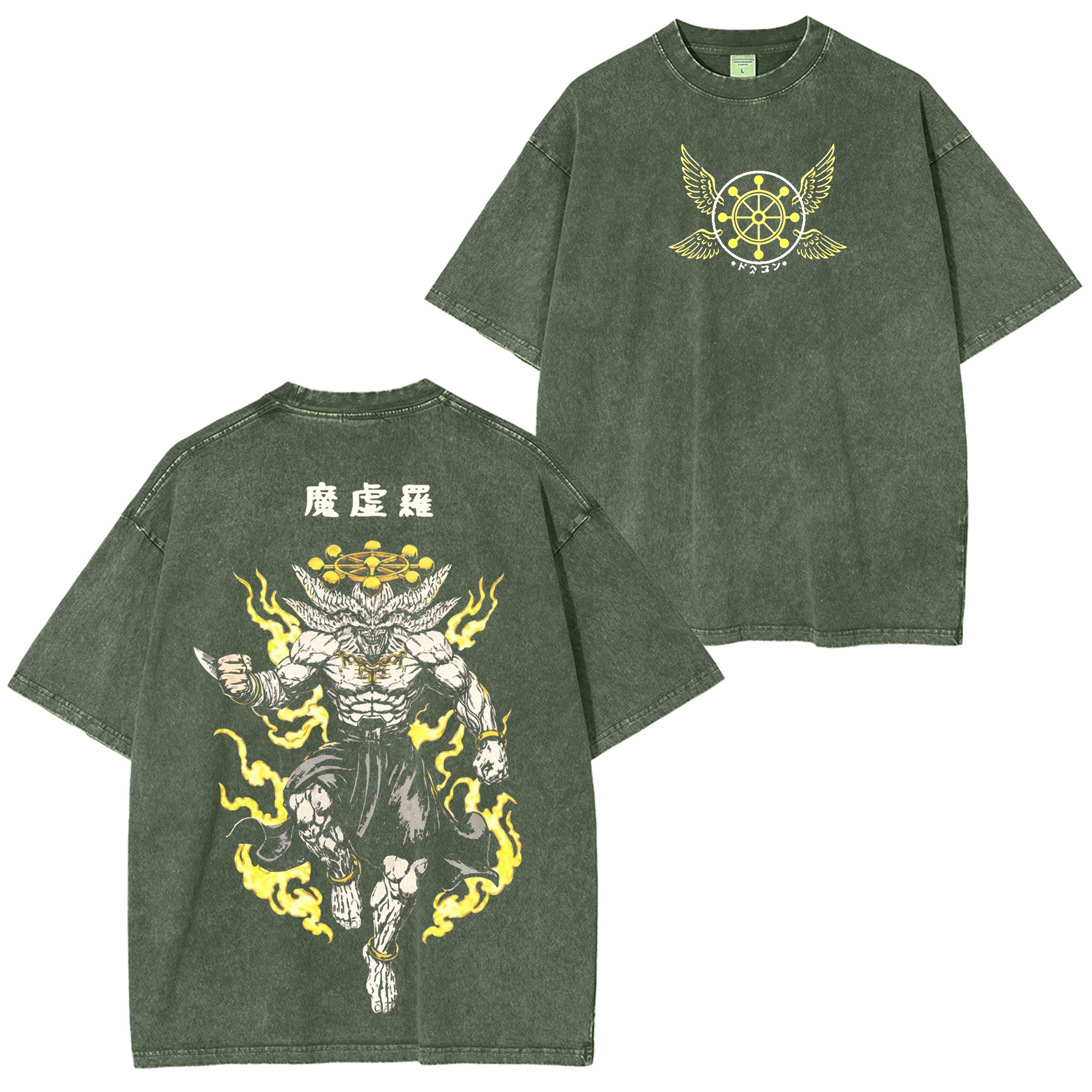 Mahoraga, Jujutsu Kaisen  Anime Washed T-shirt/Crewneck/Hoodie
