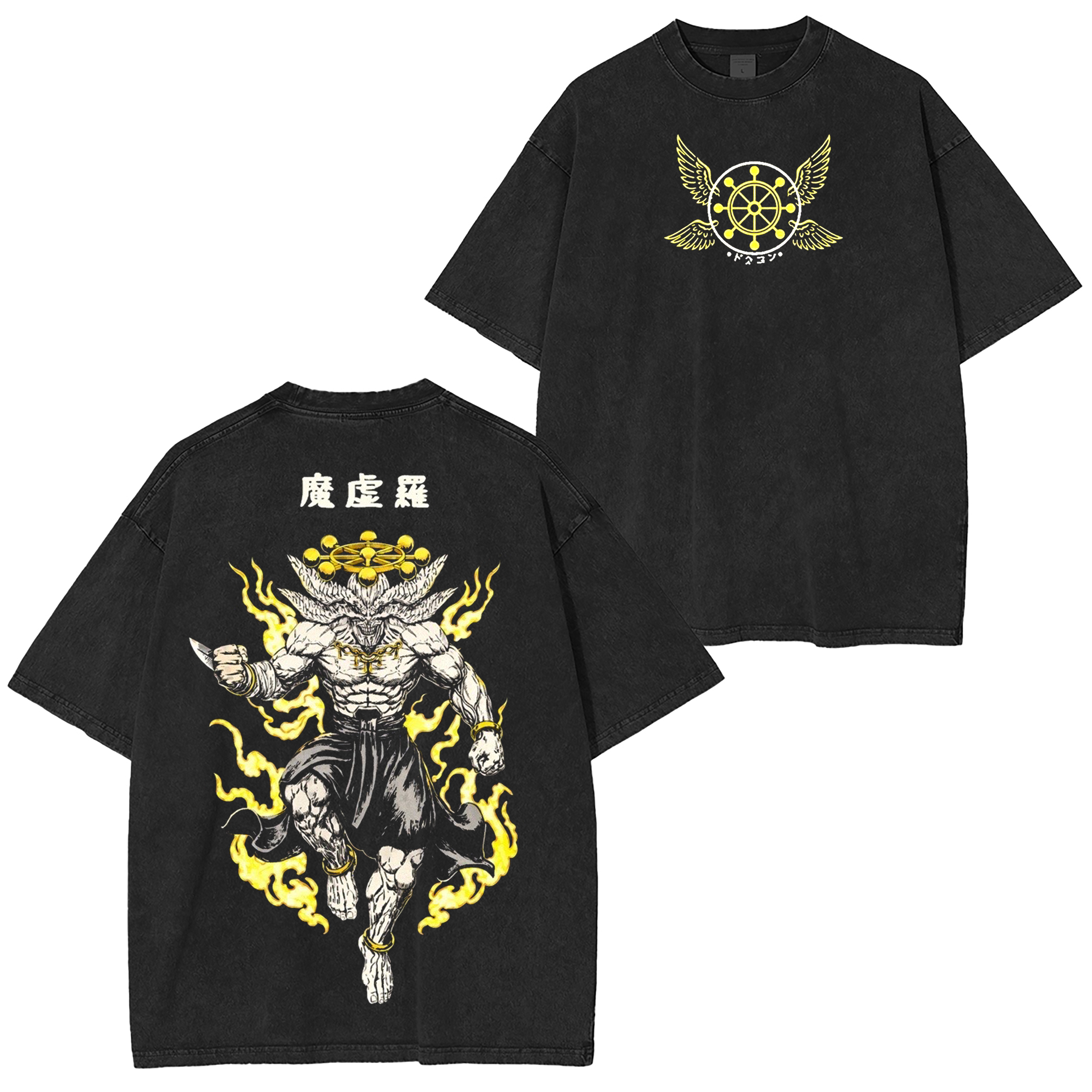 Mahoraga, Jujutsu Kaisen  Anime Washed T-shirt/Crewneck/Hoodie