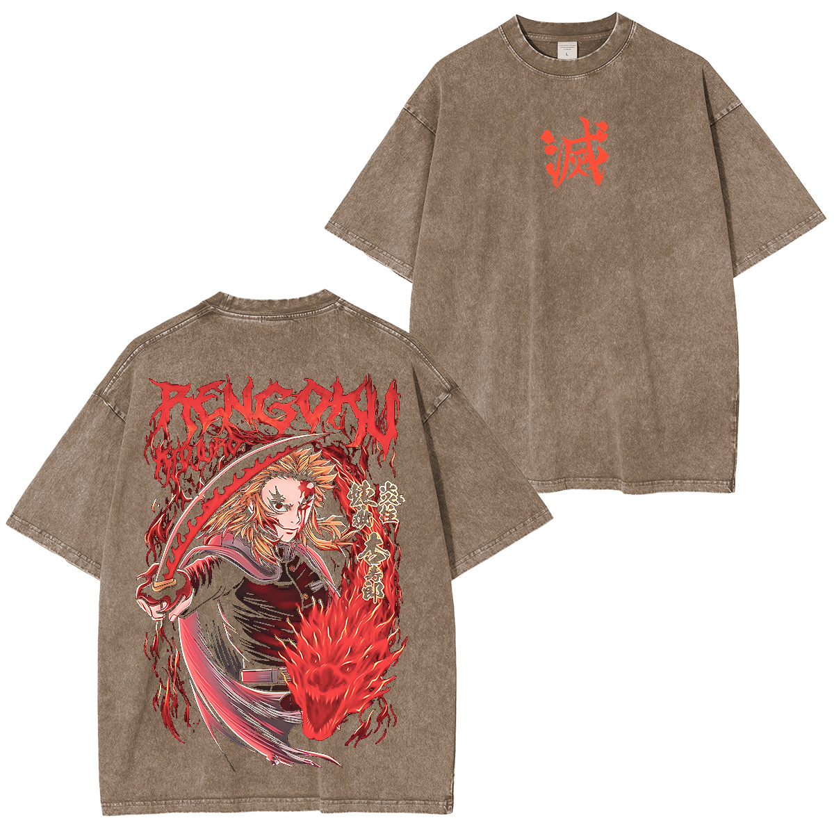 Demon Slayer Anime Unisex Washed T-Shirt