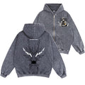 Zenitsu Demon Slayer Unisex Washed Zip Up Hoodie