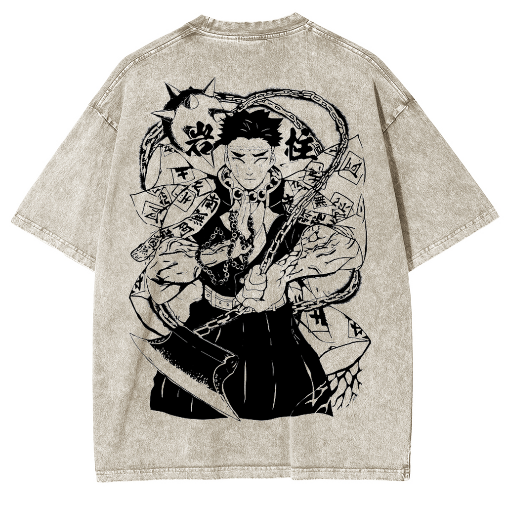 Himejima Gyoumei,Demon Slayer Anime Unisex Washed T-Shirt