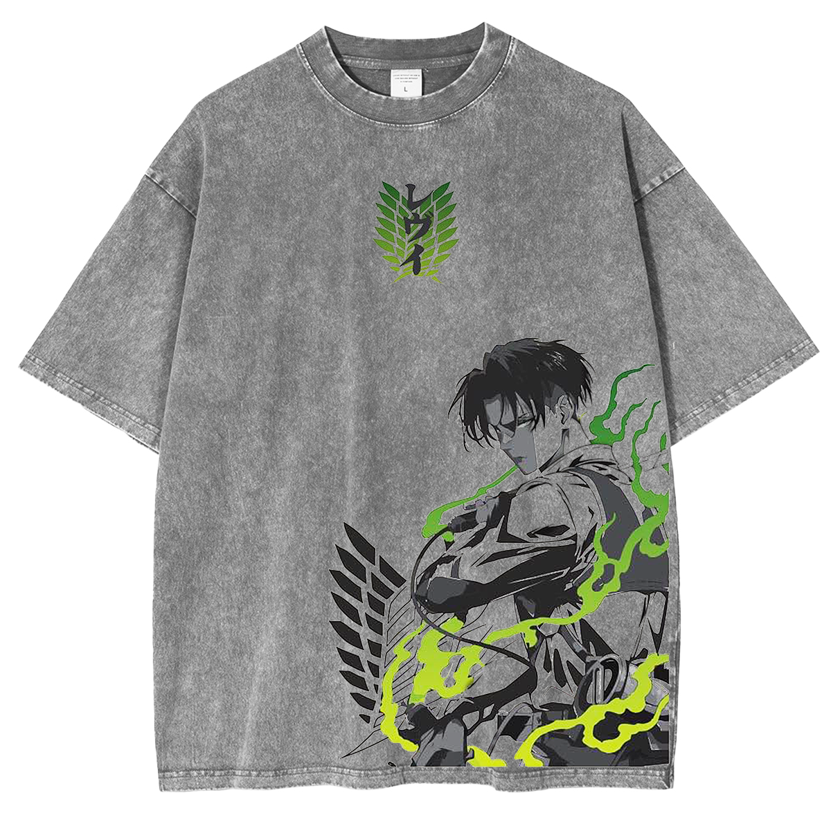 Attack on Titan Anime Unisex Washed T-Shirt