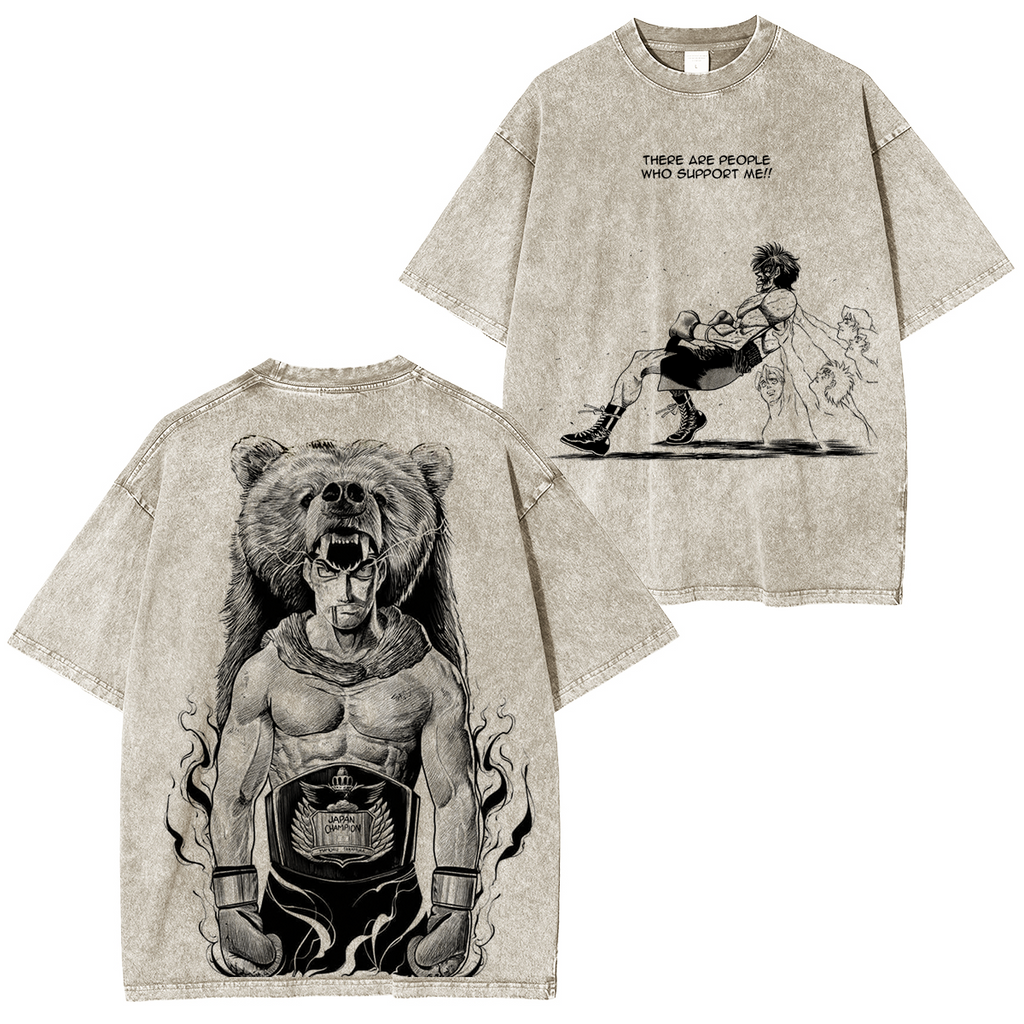 Takamura Mamoru,Hajime no ippo Anime Unisex Washed T-Shirt
