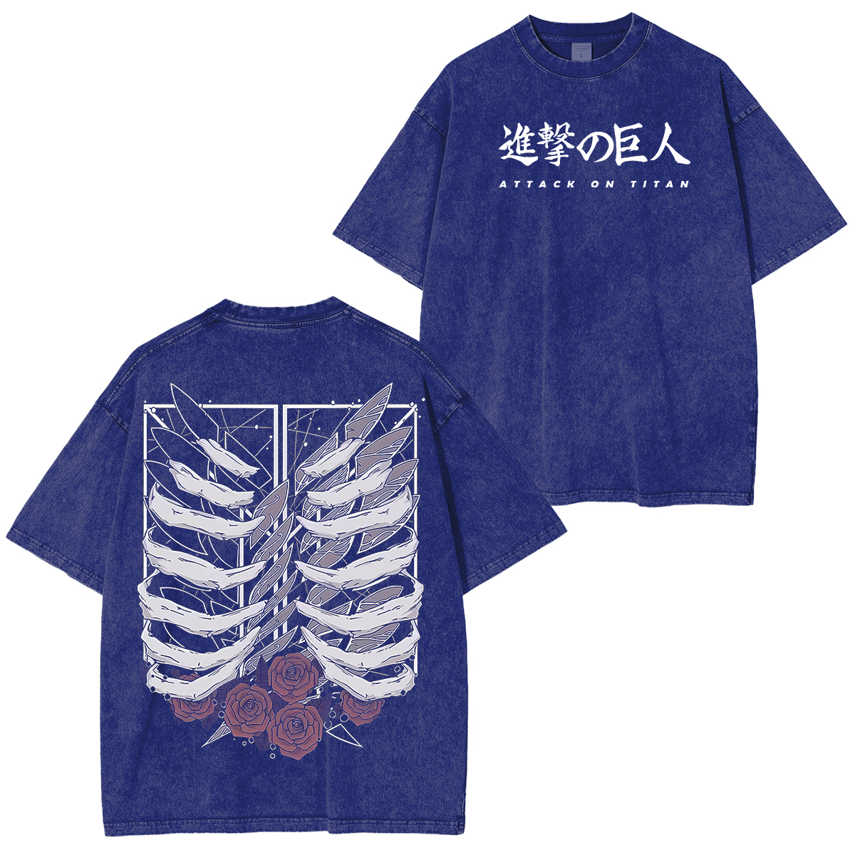 Attack on Titan Anime Unisex Washed T-Shirt