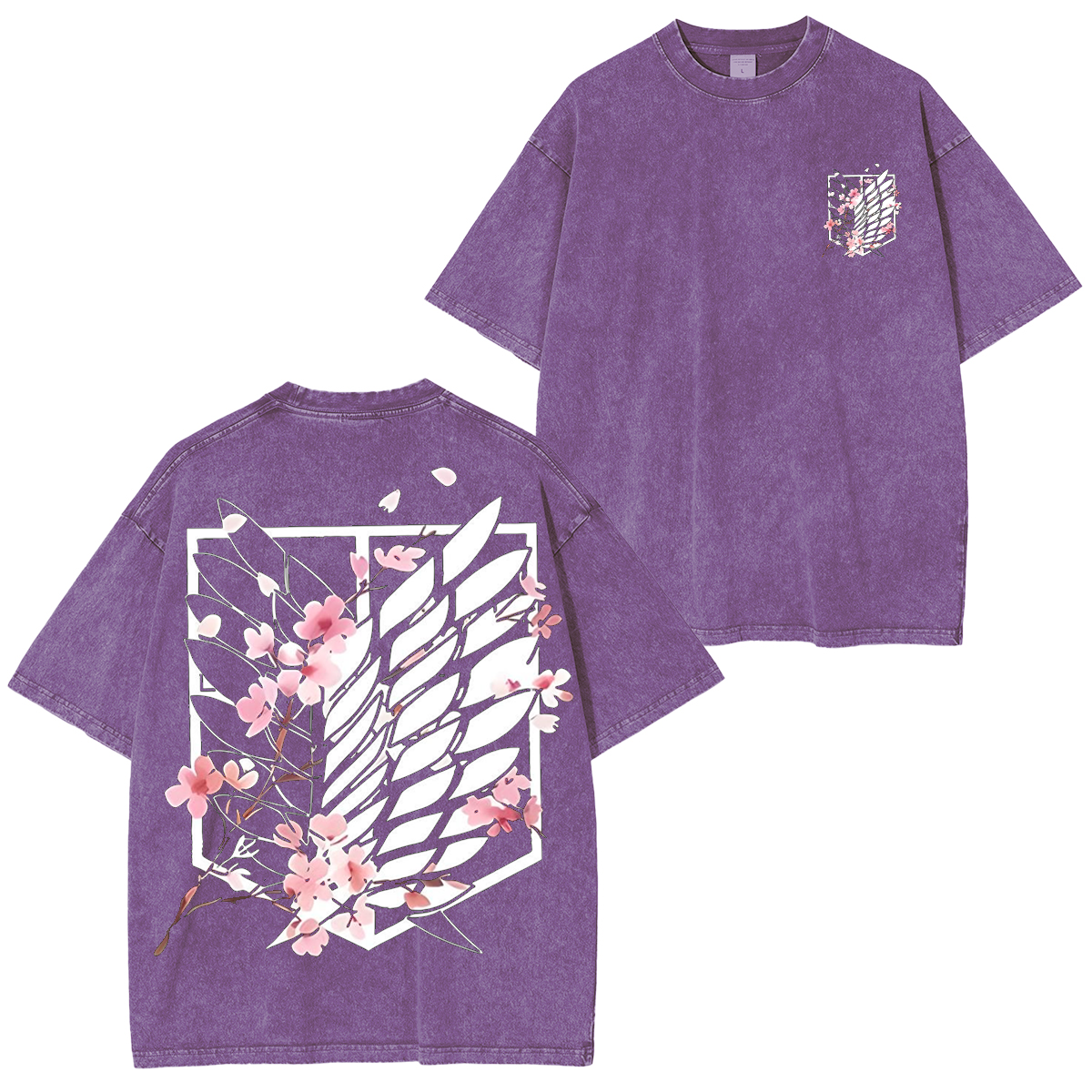 Attack on Titan Anime Unisex Washed T-Shirt