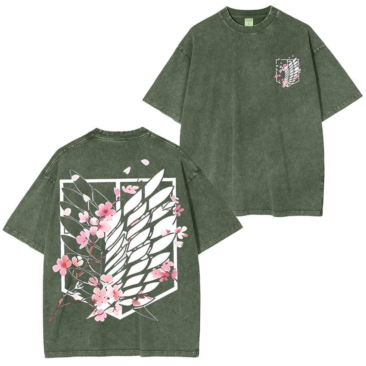 Attack on Titan Anime Unisex Washed T-Shirt