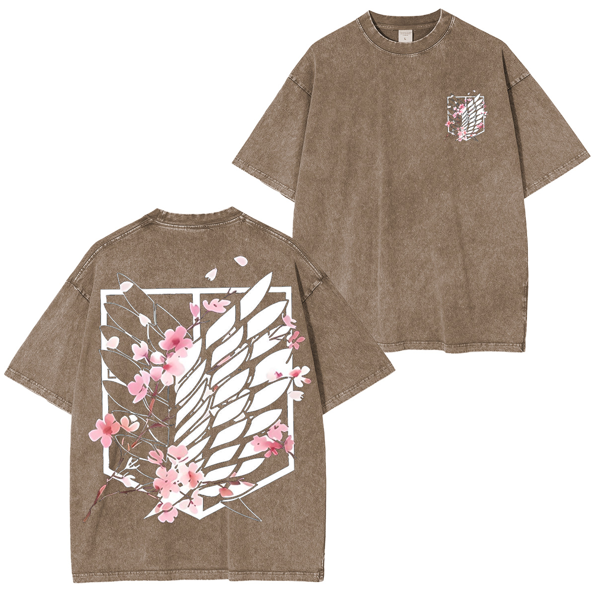 Attack on Titan Anime Unisex Washed T-Shirt