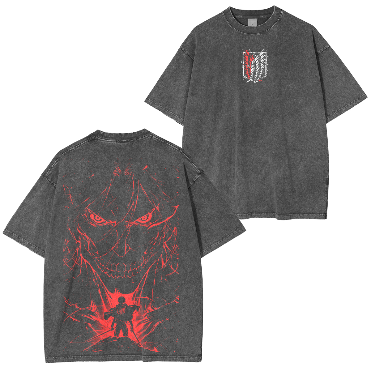 Eren Yeager,Attack on Titan Anime Unisex Washed T-Shirt