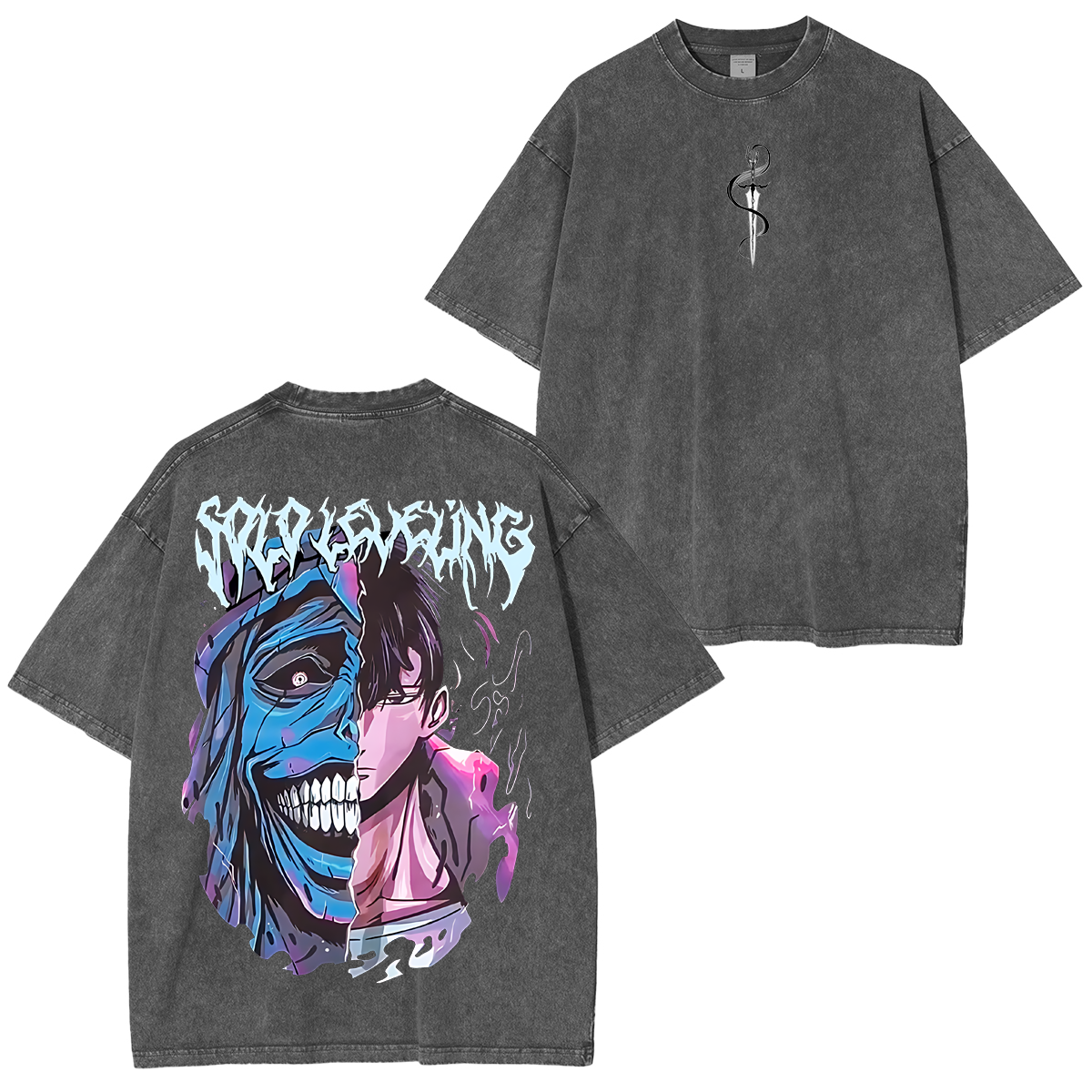 Solo Leveling Anime Unisex Washed T-Shirt
