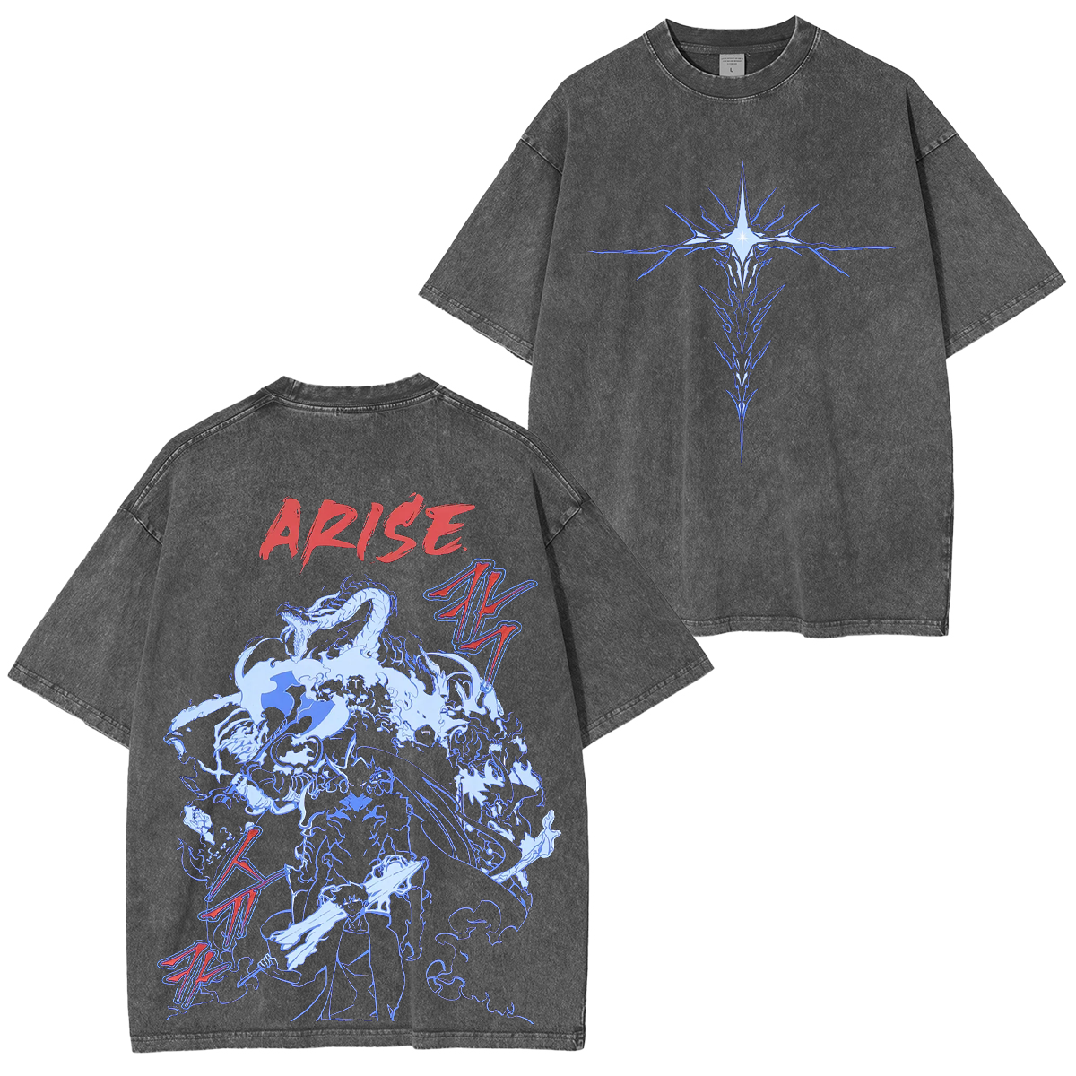 Sung Jin Woo, Solo Leveling Anime Unisex Washed T-Shirt