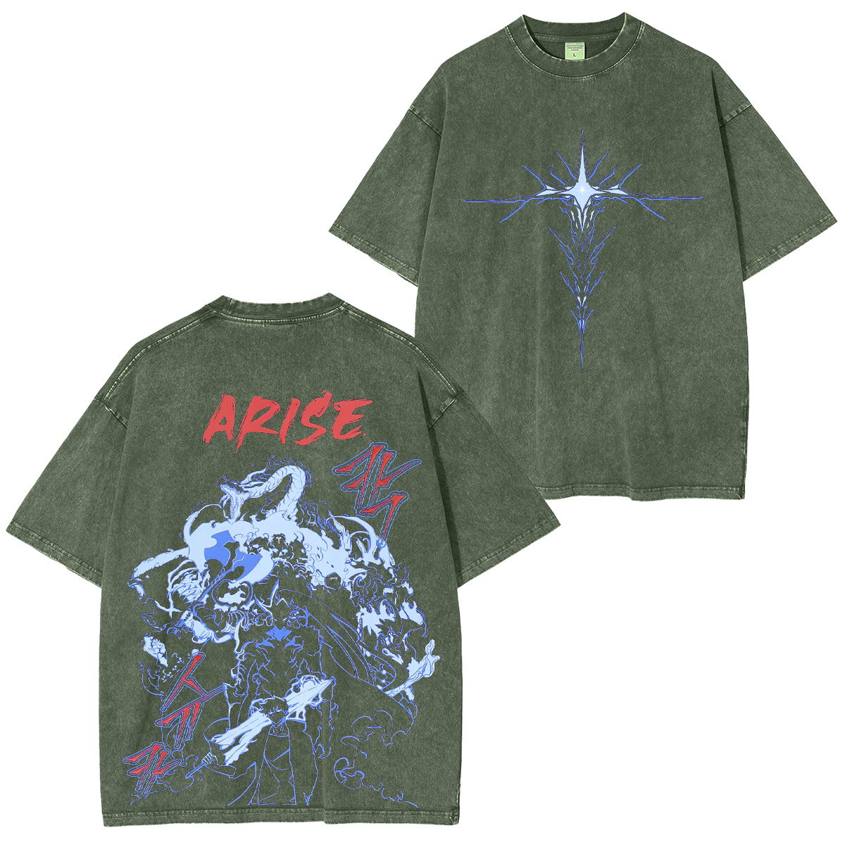 Sung Jin Woo, Solo Leveling Anime Unisex Washed T-Shirt
