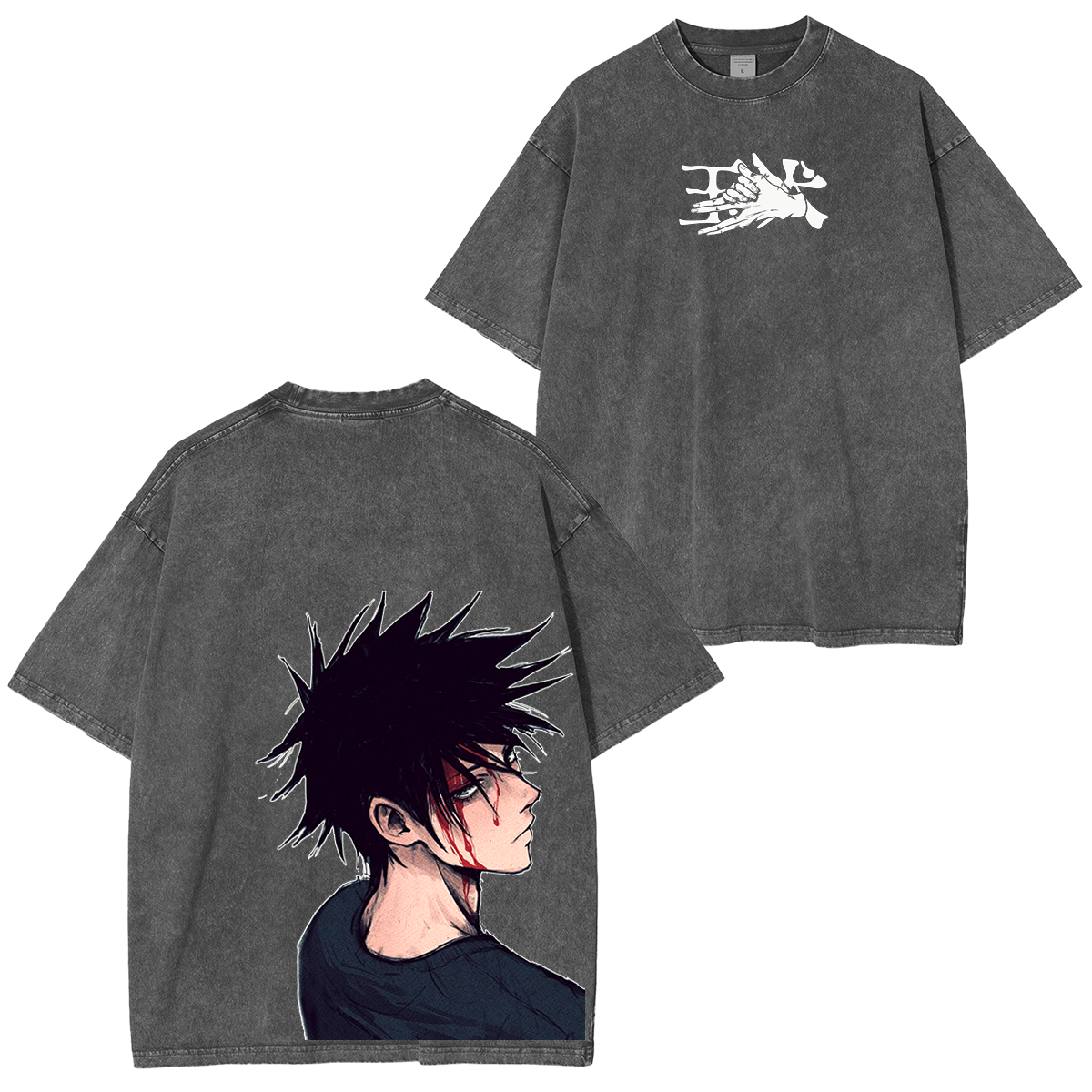 Fushiguro Megumi, Jujutsu Kaisen Anime Unisex Washed T-Shirt