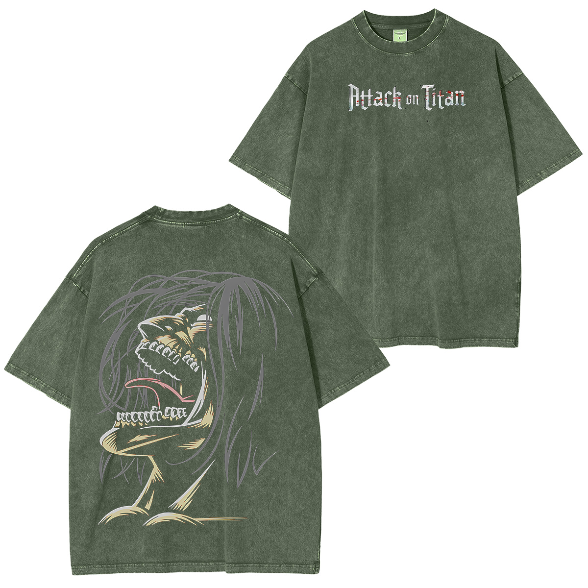 Attack on Titan  Anime Unisex Washed T-Shirt