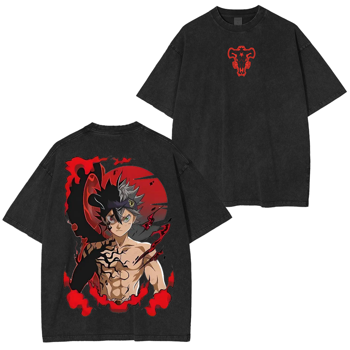 Black Clover Anime Unisex Washed T-Shirt