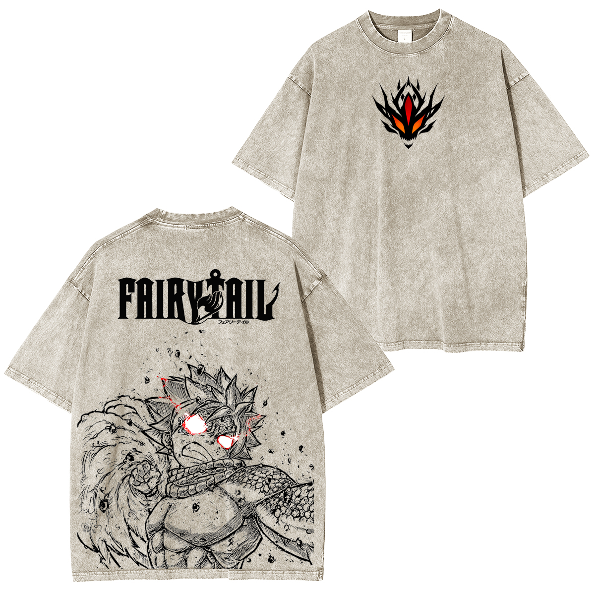 Natsu Dragneel,Fairy Tail Anime Unisex Washed T-Shirt