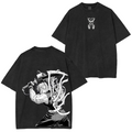 Retro TENGEN UZUI "Sound Hashira" ,Demon Slayer Anime Unisex Washed T-Shirt