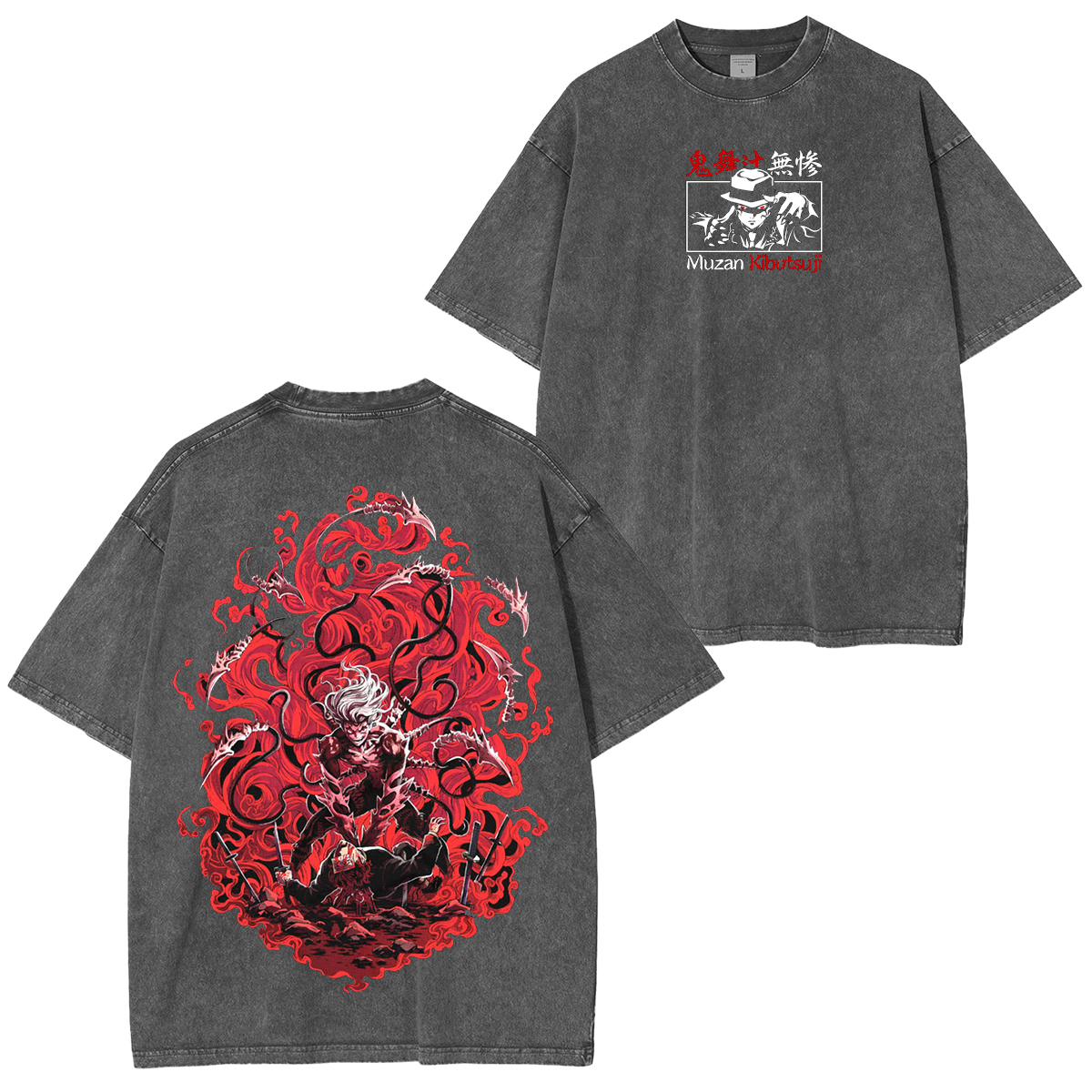 Muzan Kibutsuji - Demon Slayer Anime Unisex Washed T-Shirt