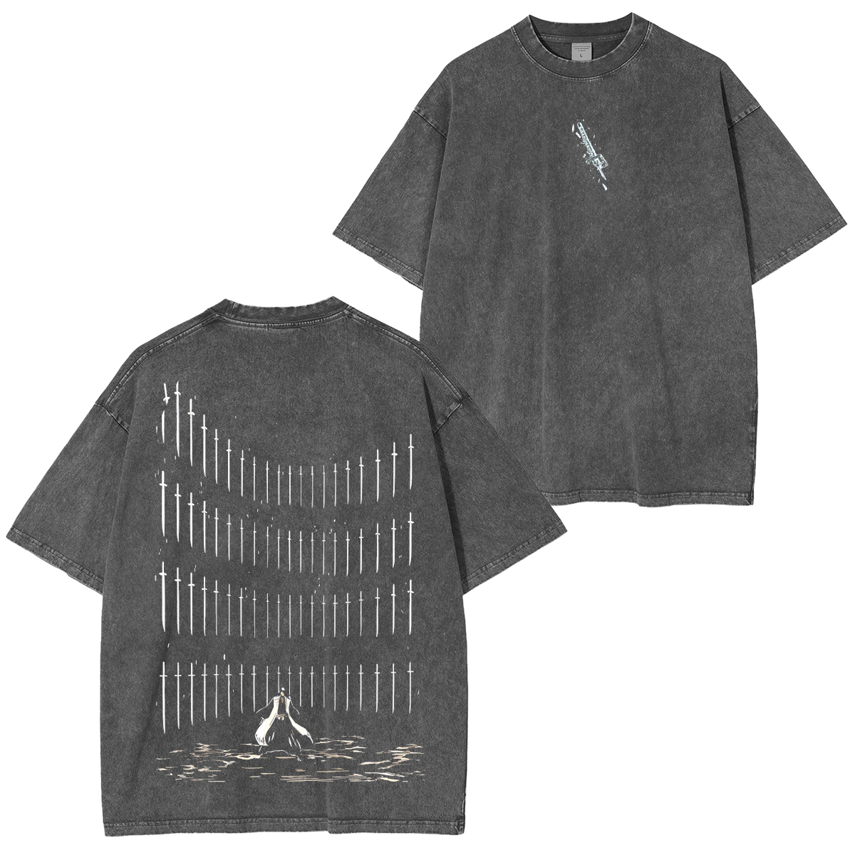 Bleach Bankai Combo Anime Unisex Washed T-Shirt